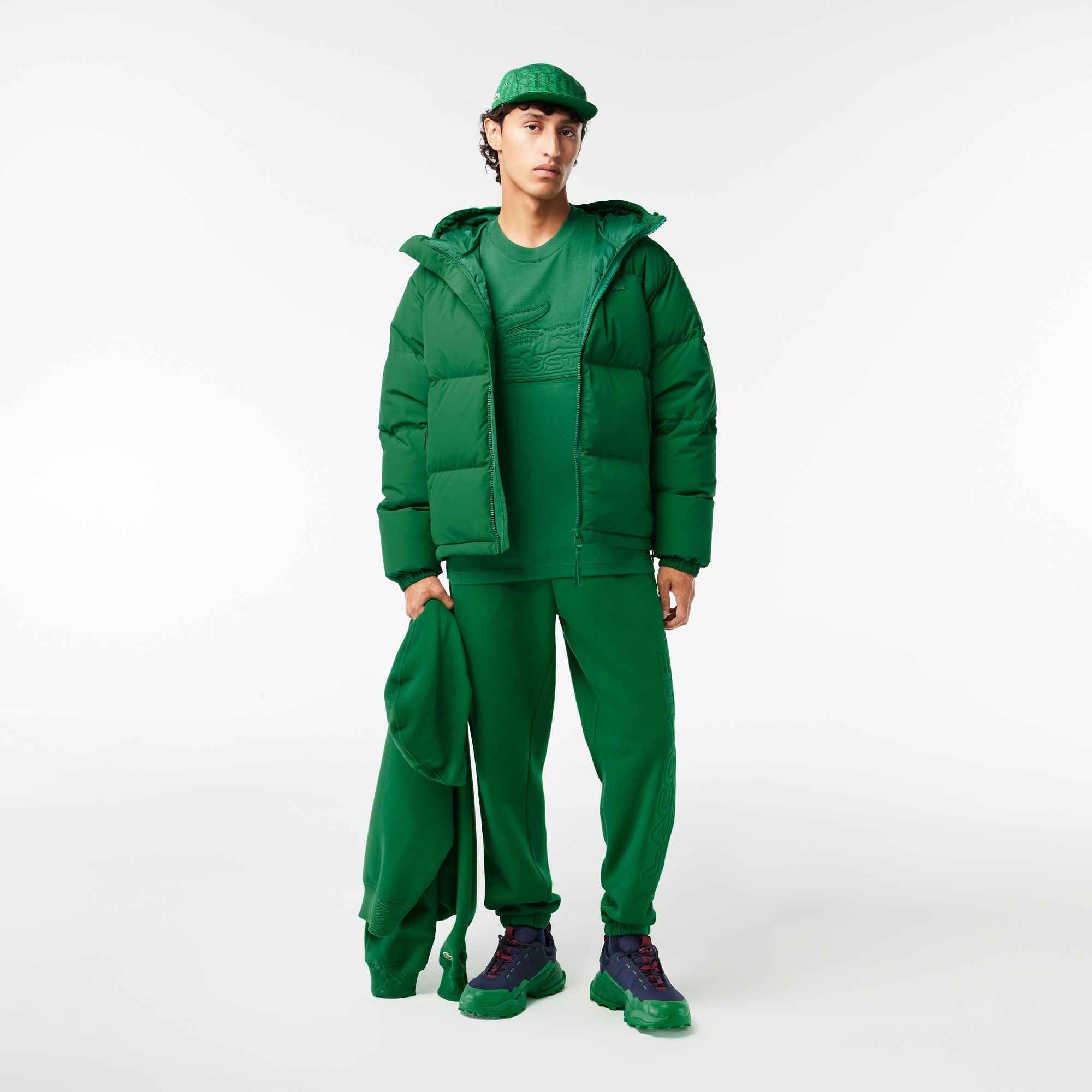 オーバーサイズワニロゴパッチクルーネックTシャツ TH6402 - ラコステ