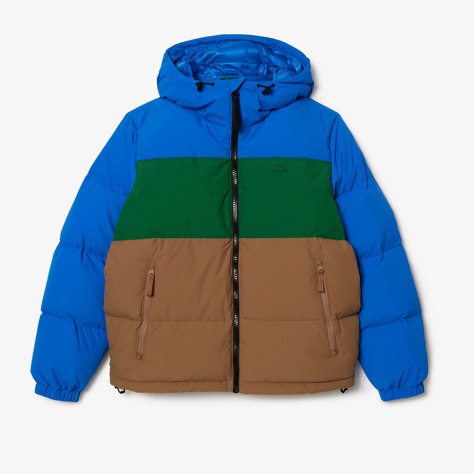 パネル配色ダウンジャケット