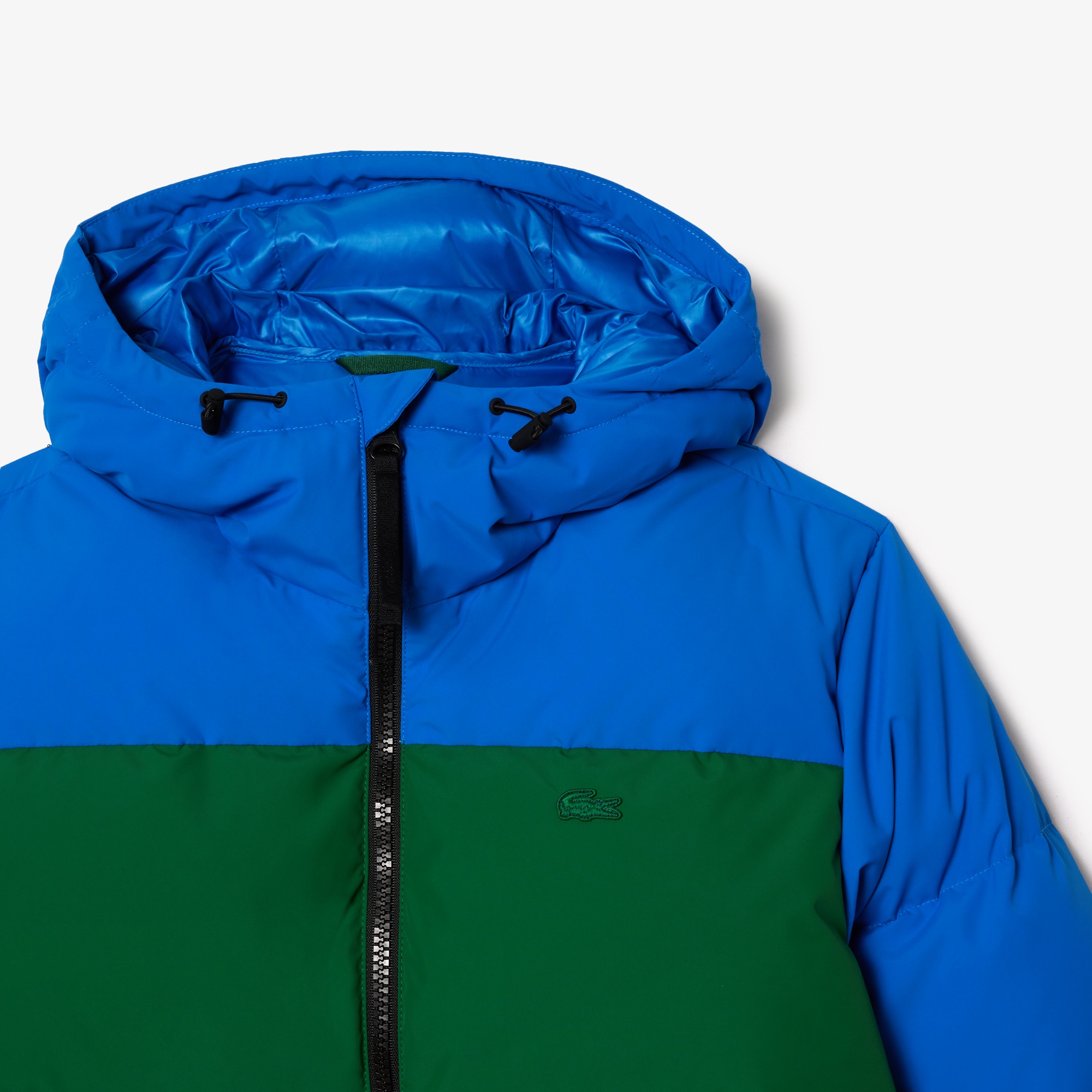 パネル配色ダウンジャケット