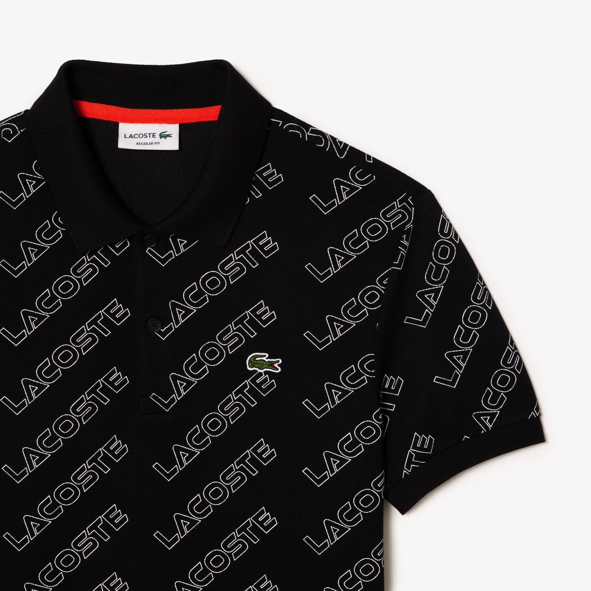 グラフィカルネーム総柄ポロシャツ