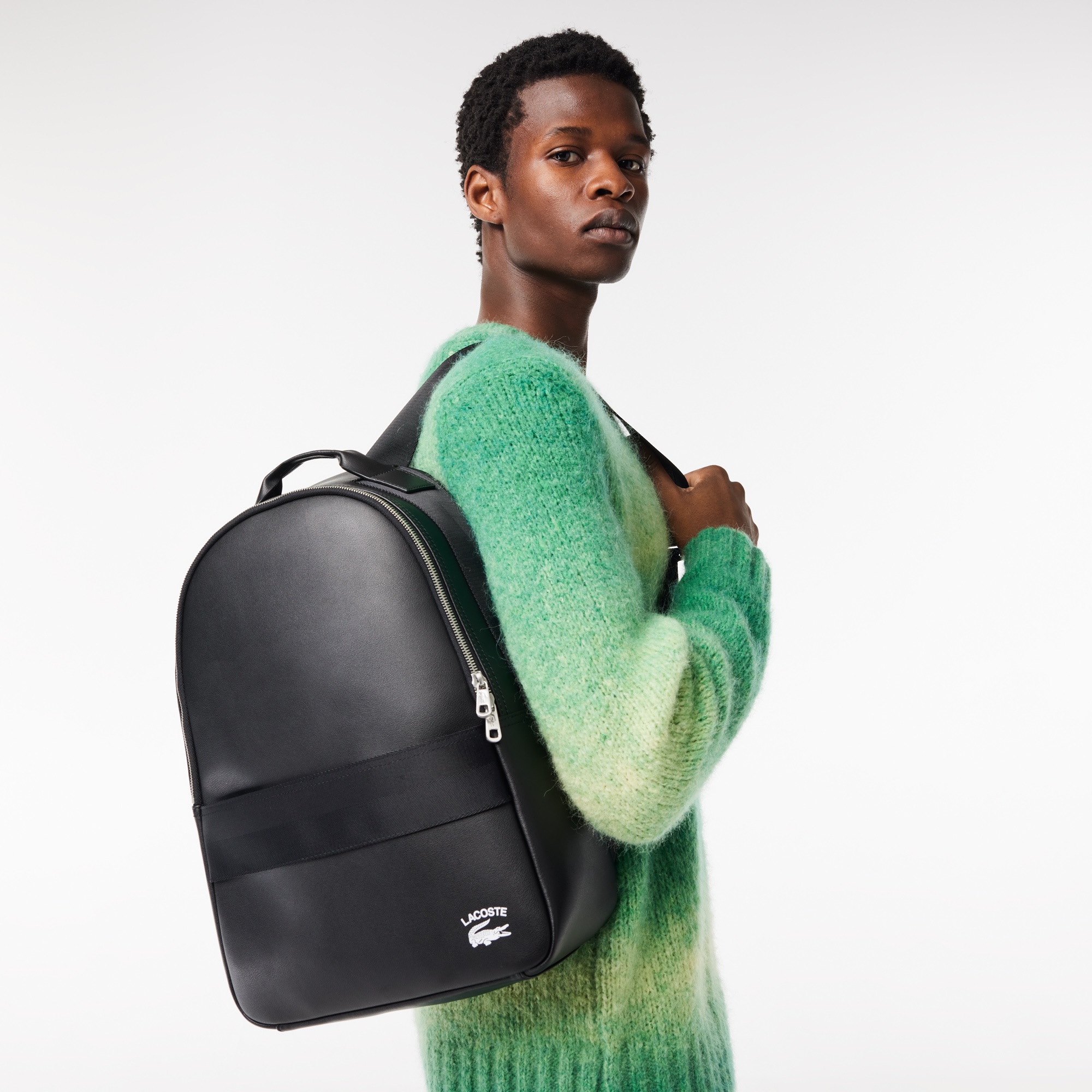 ラコステプラクティス コーテッドレザーバックパック