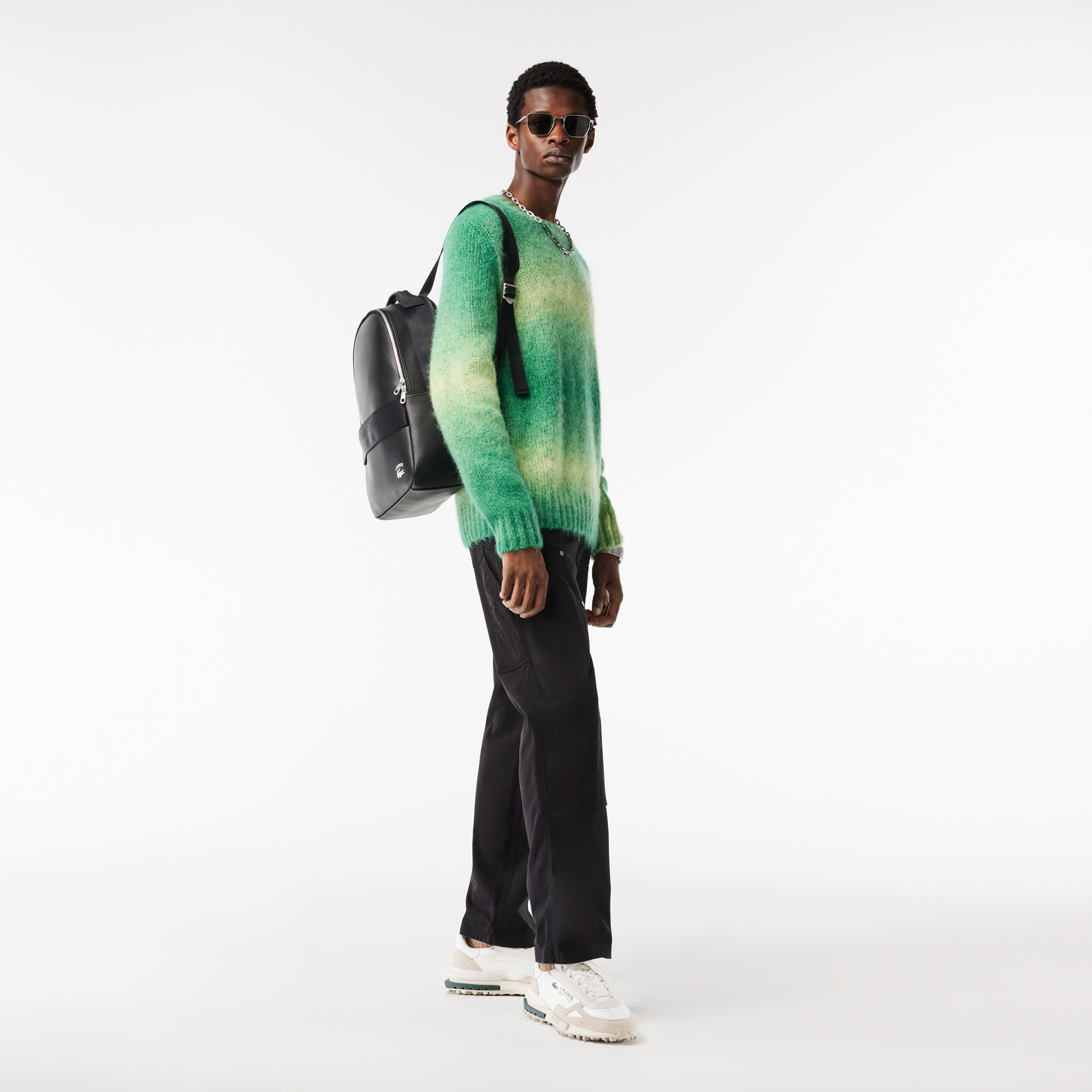 ラコステプラクティス コーテッドレザーバックパック