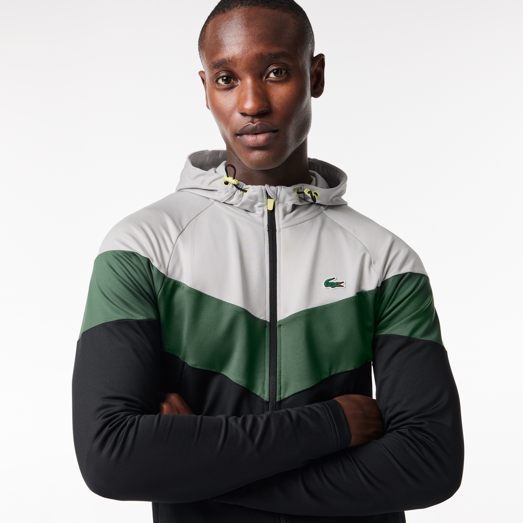 フロントV字切り替えジャージジャケット