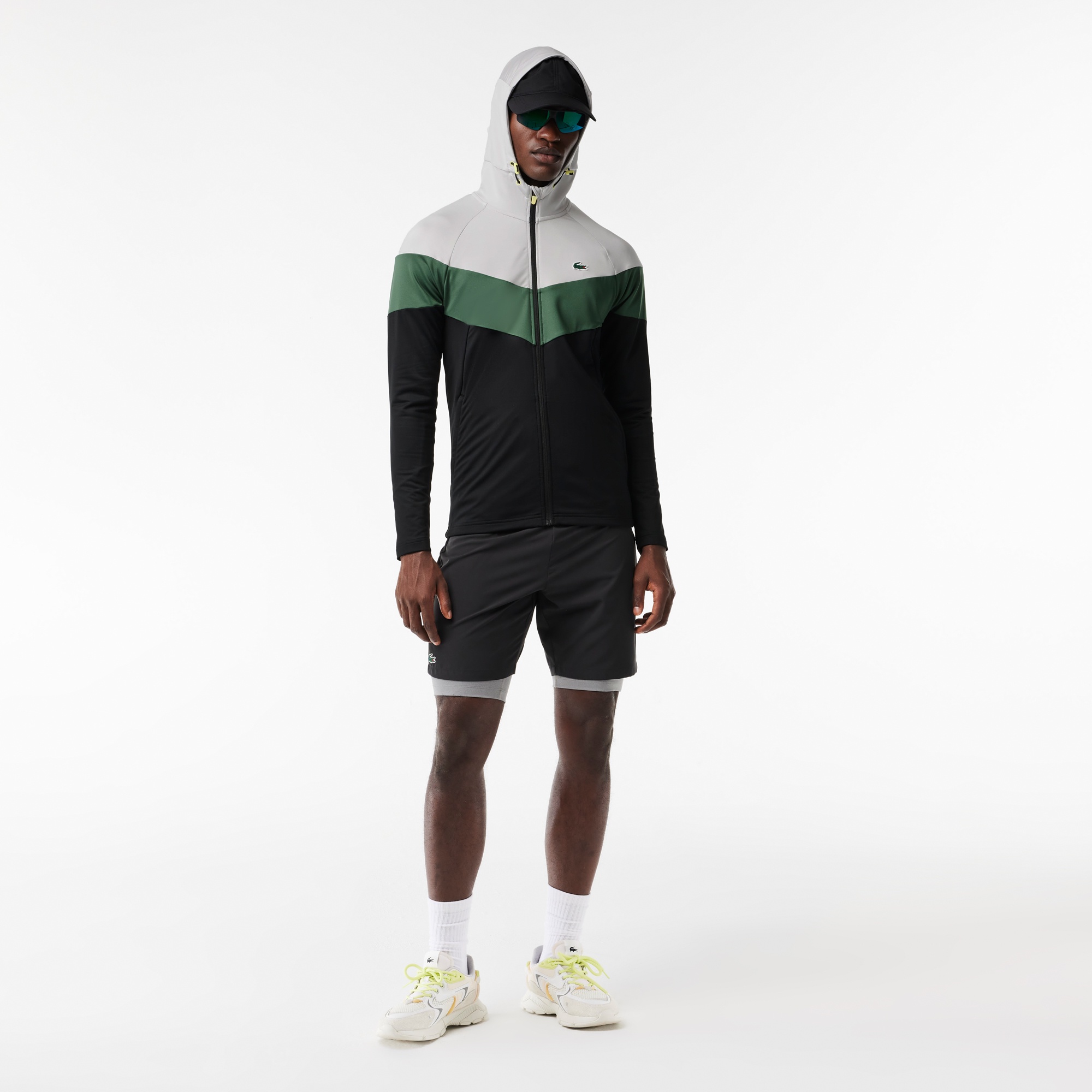 フロントV字切り替えジャージジャケット