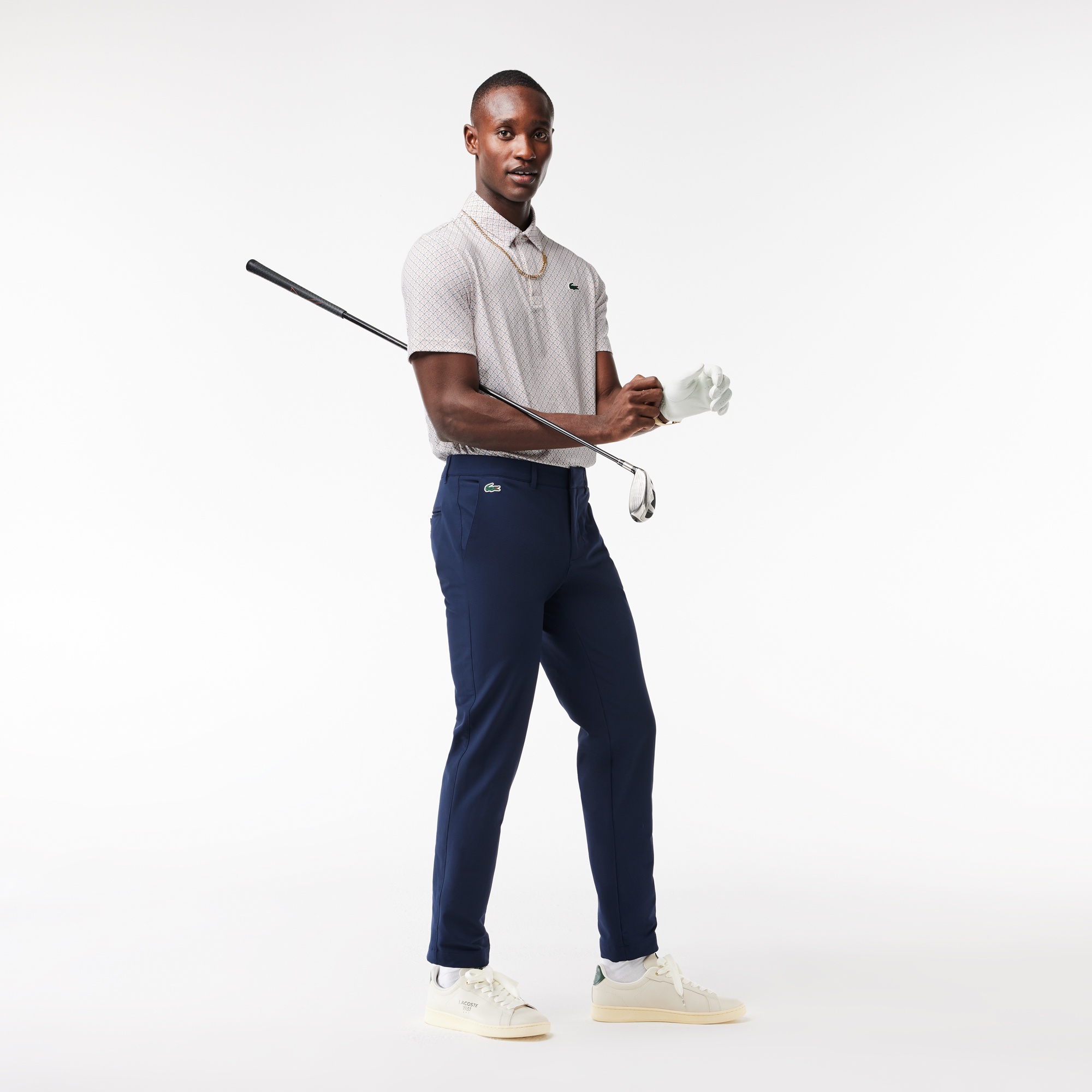 ミニマム総柄プリントゴルフポロシャツ