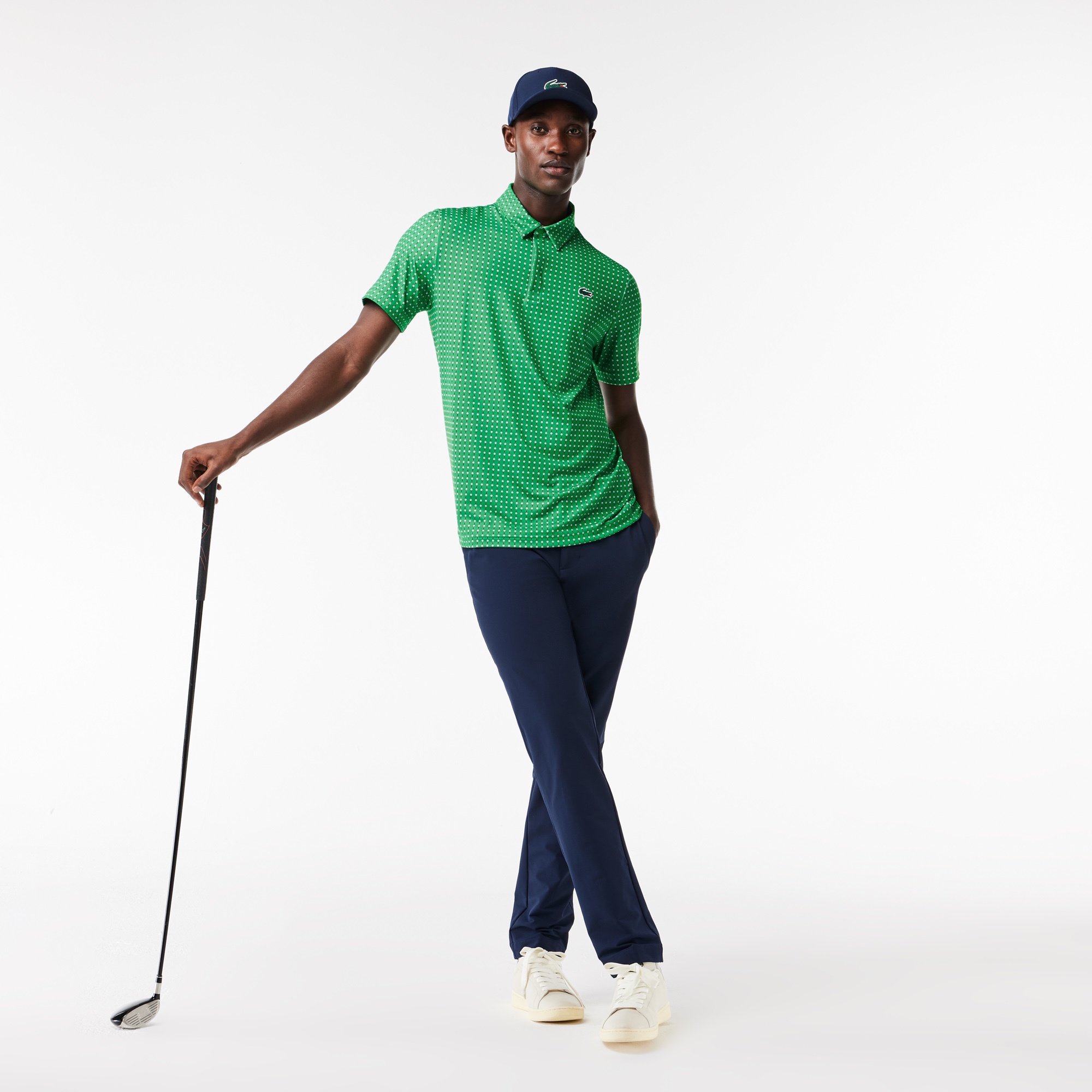 ミニマム総柄プリントゴルフポロシャツ