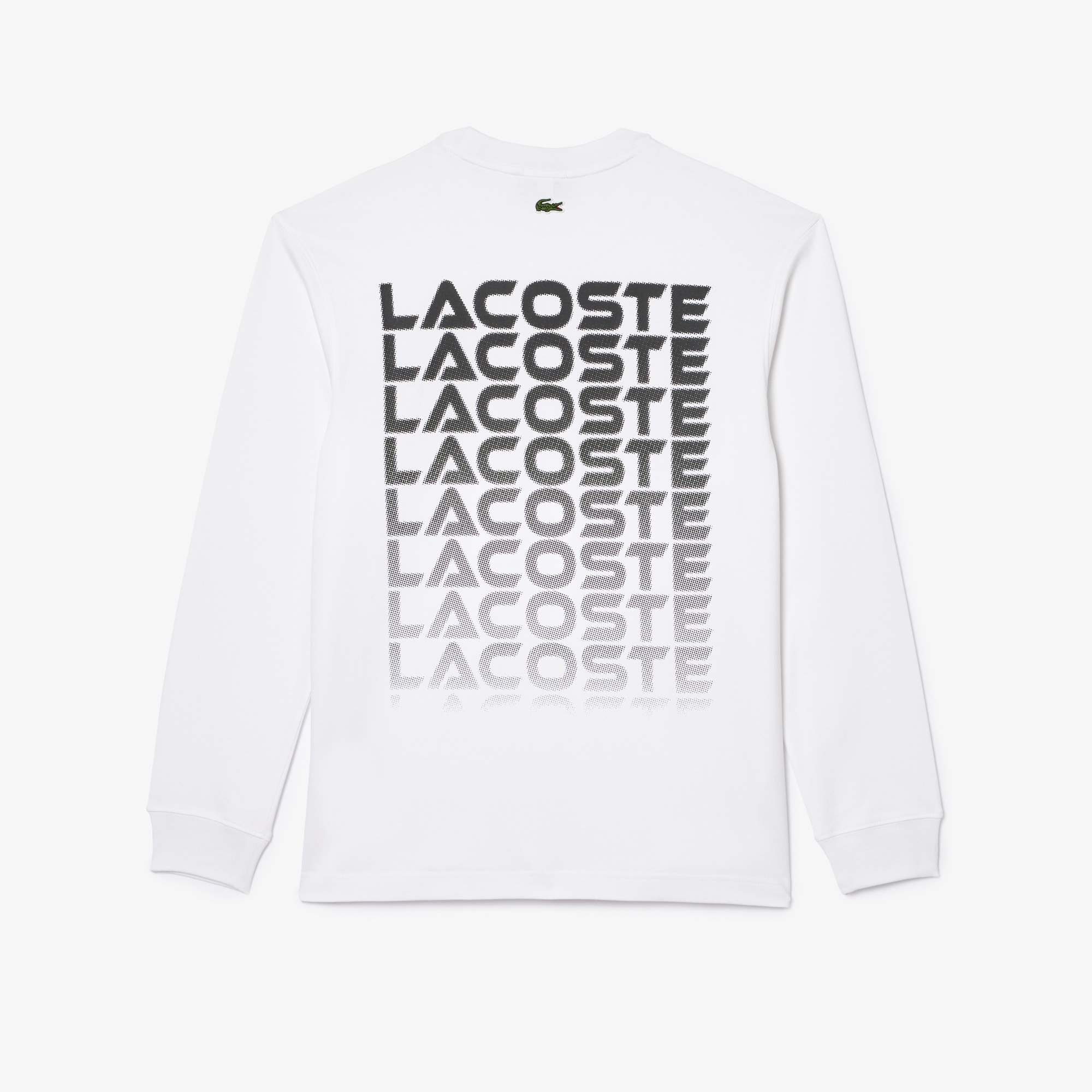 グラデーションブランドネームロゴプリントロングスリーブTシャツ