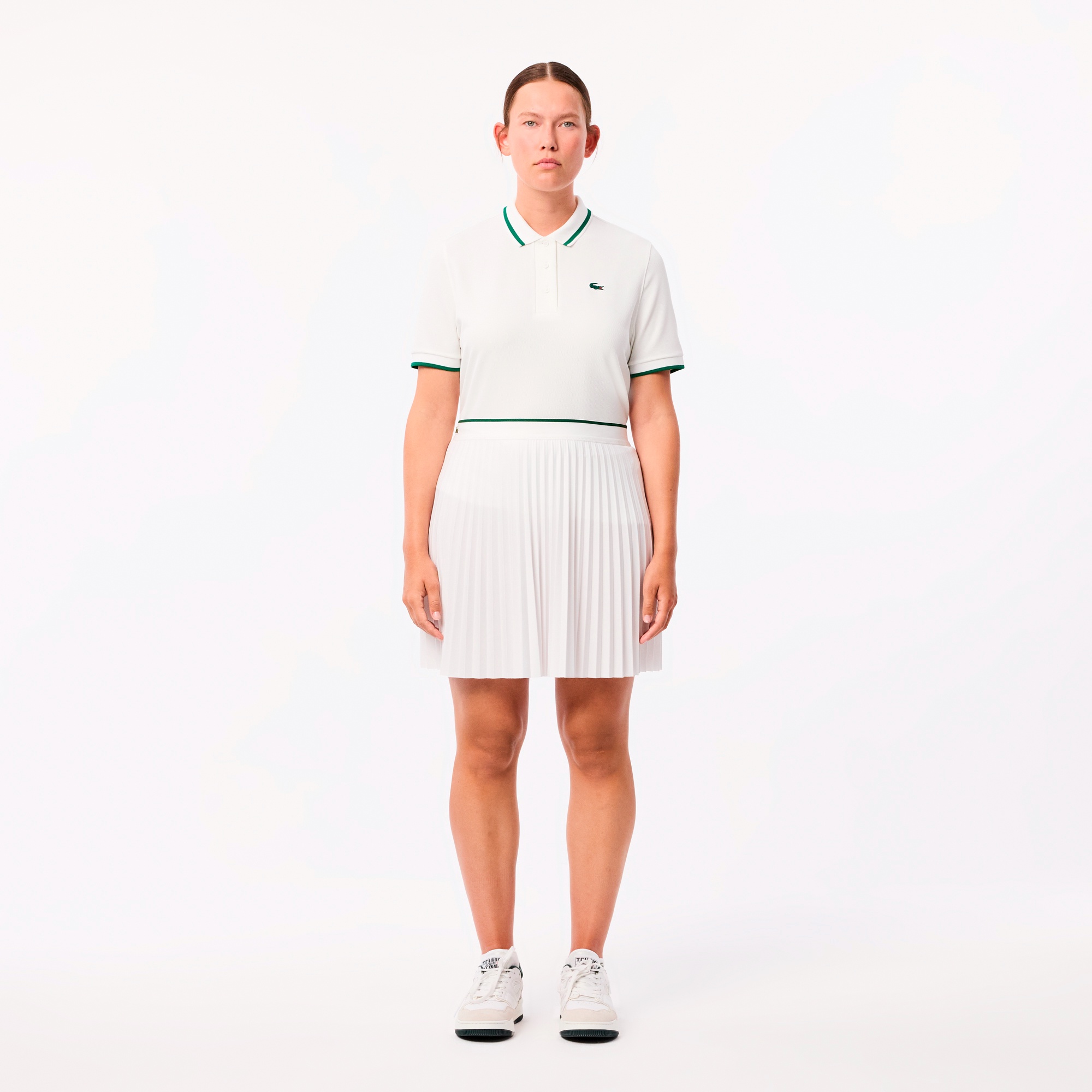 配色ウエストプリーツテニススカート