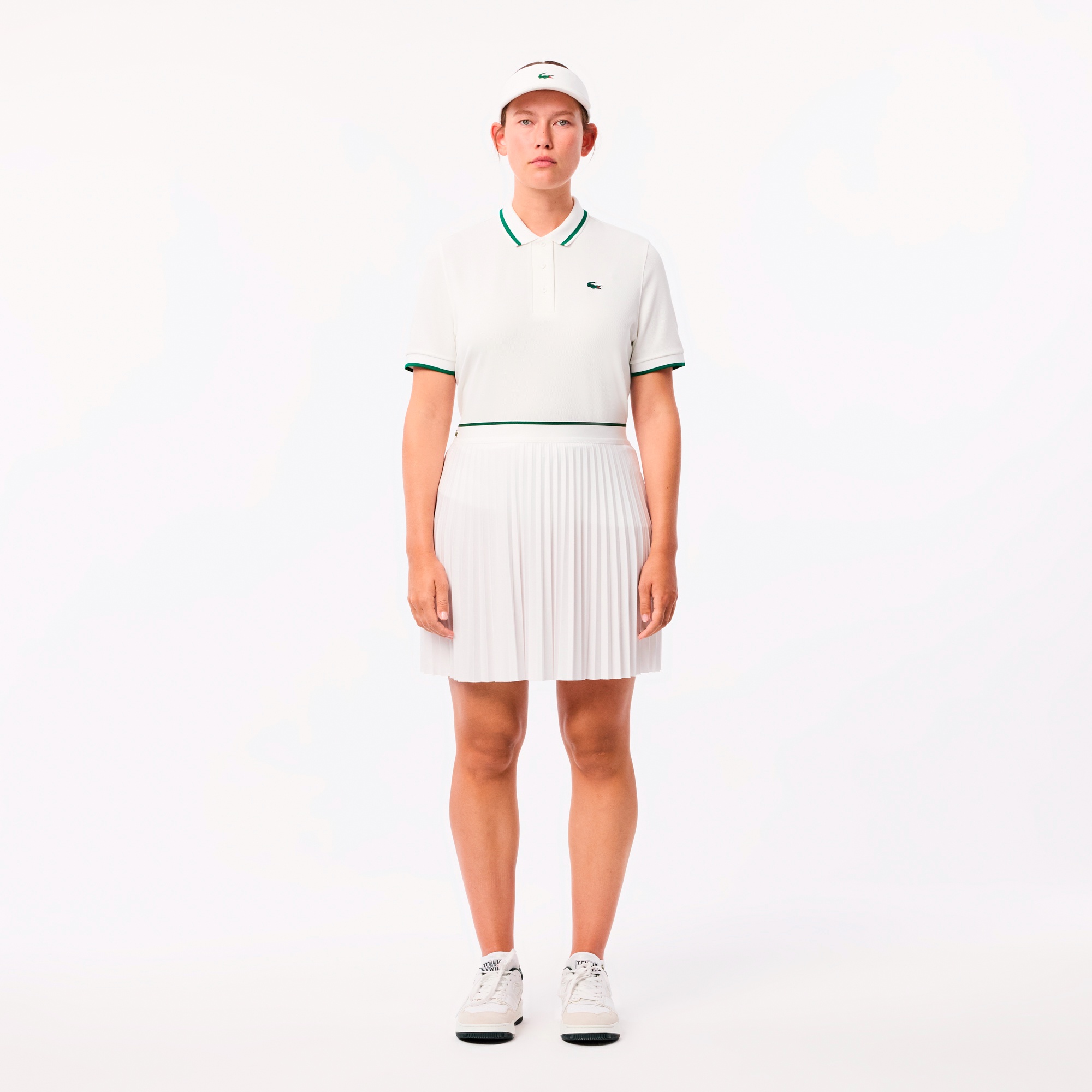 配色ウエストプリーツテニススカート