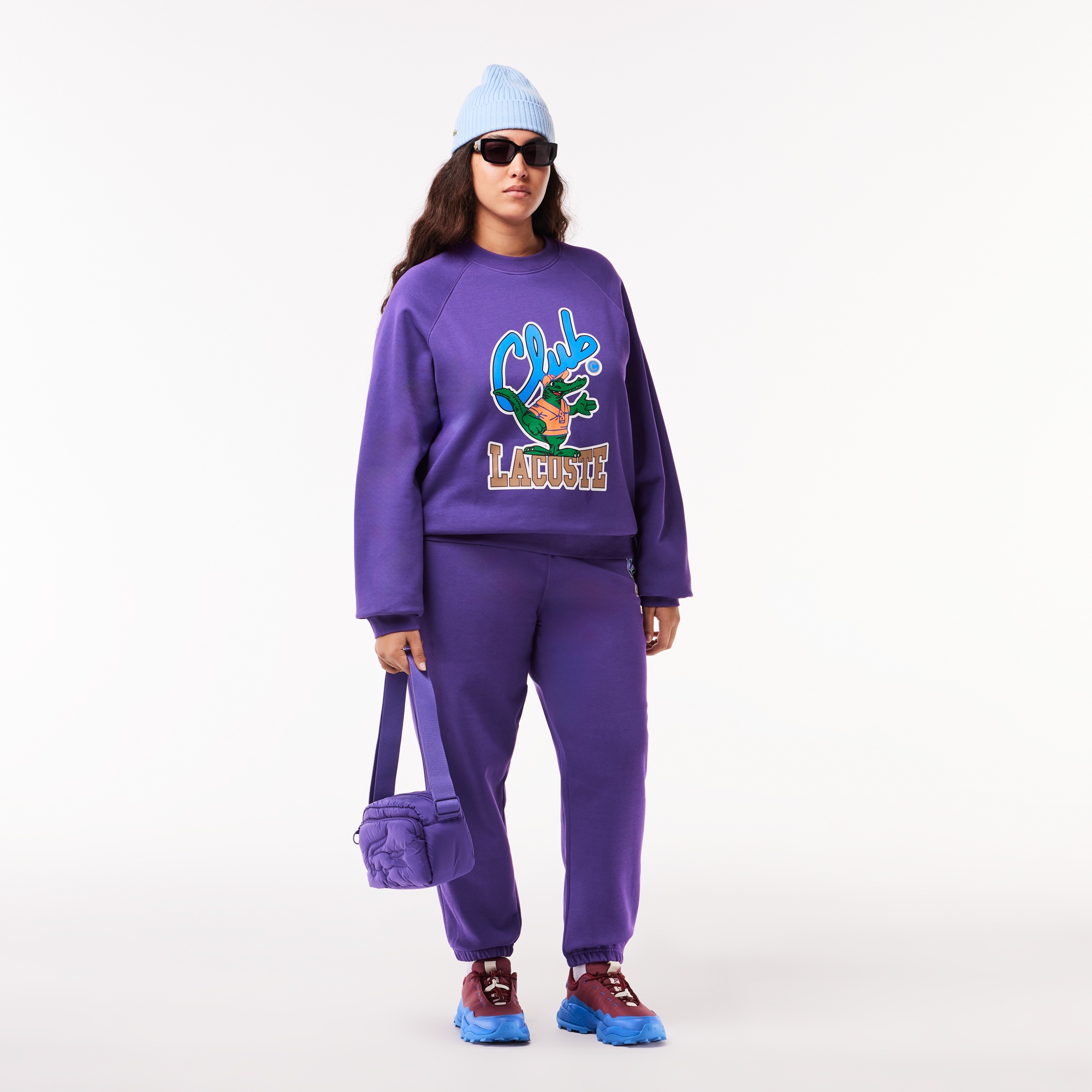 バーシティグラフィックプリントクルーネックスウェット