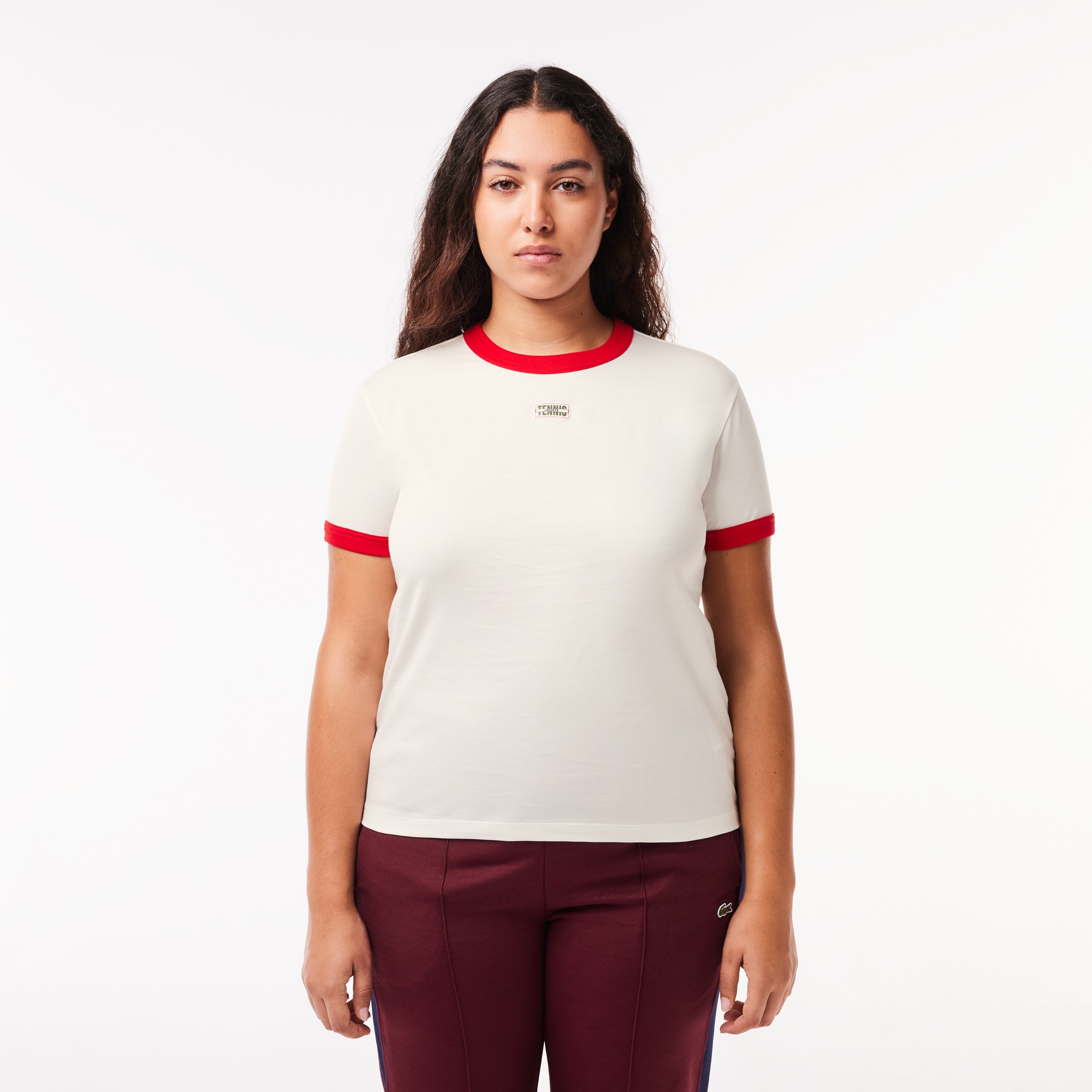 ラコステテニストリムTシャツ