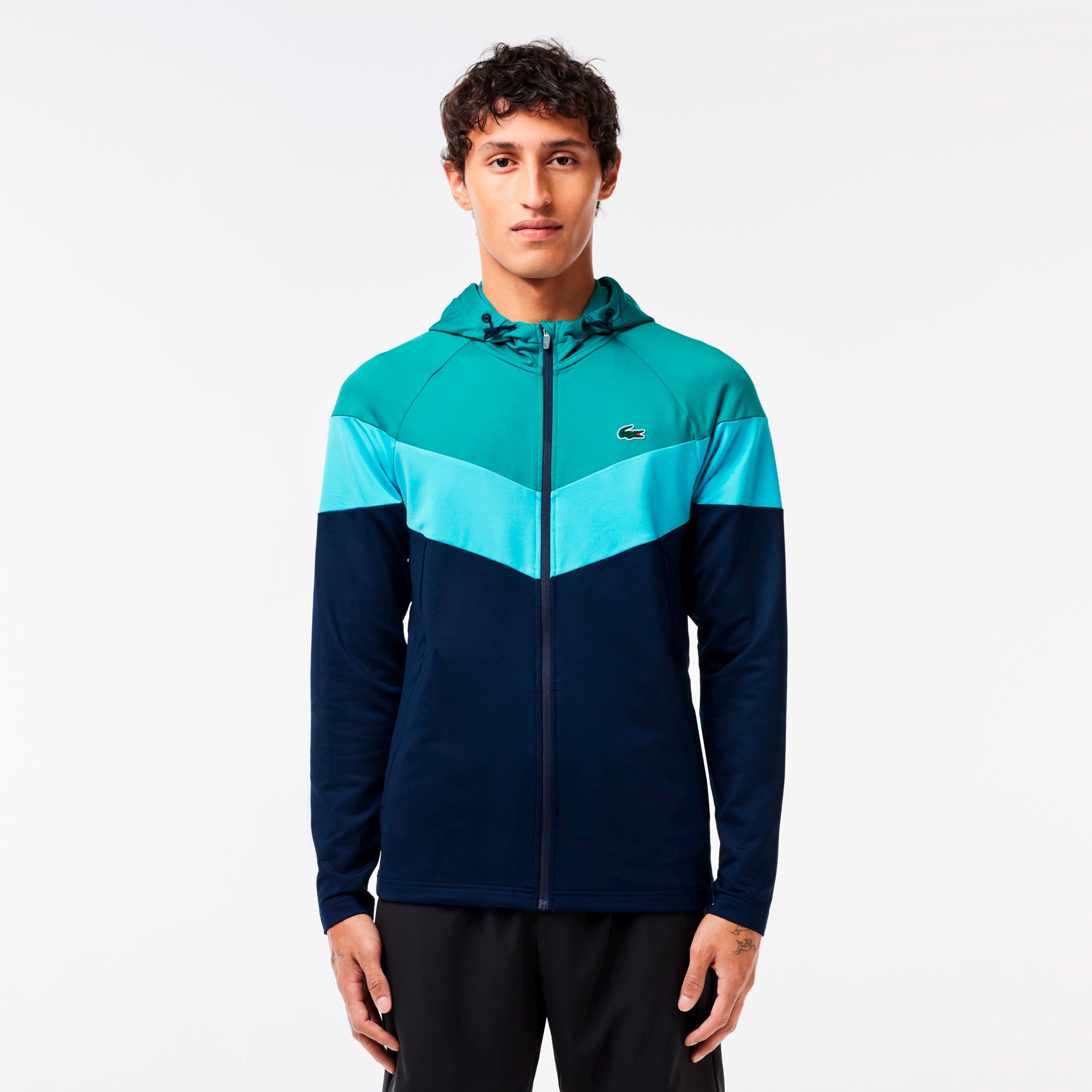 フロントV字切り替えジャージジャケット