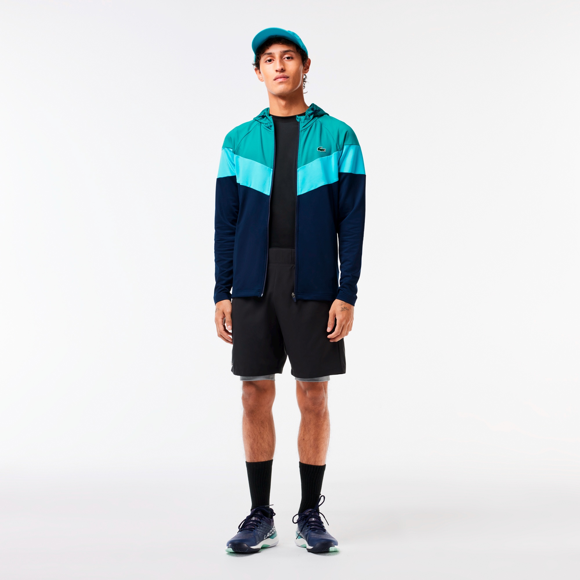 フロントV字切り替えジャージジャケット