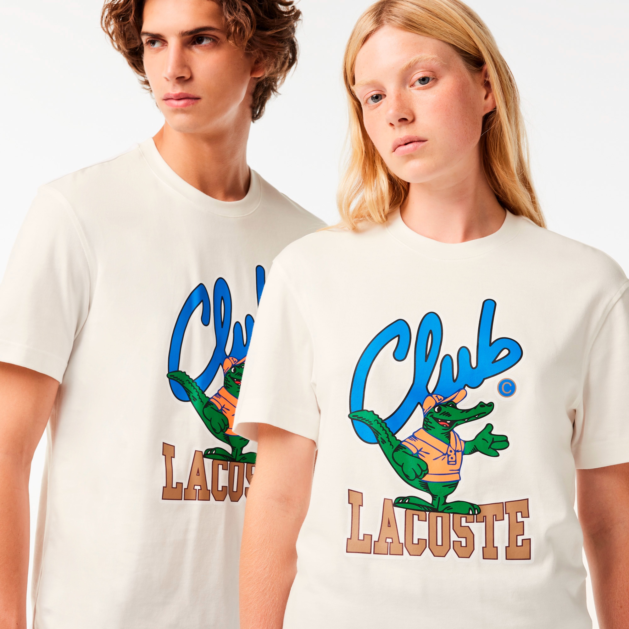 ラコステTシャツ LACOSTE ラコステ アウトライン クロック クルーネック Tシャツ