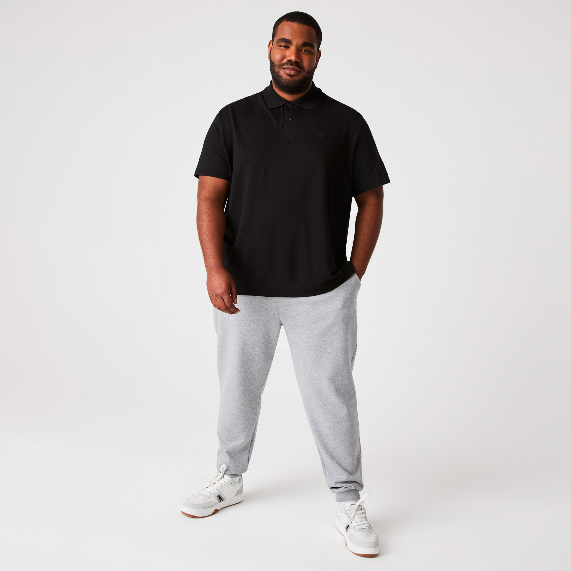 ワントーンストレッチ鹿の子ポロシャツ