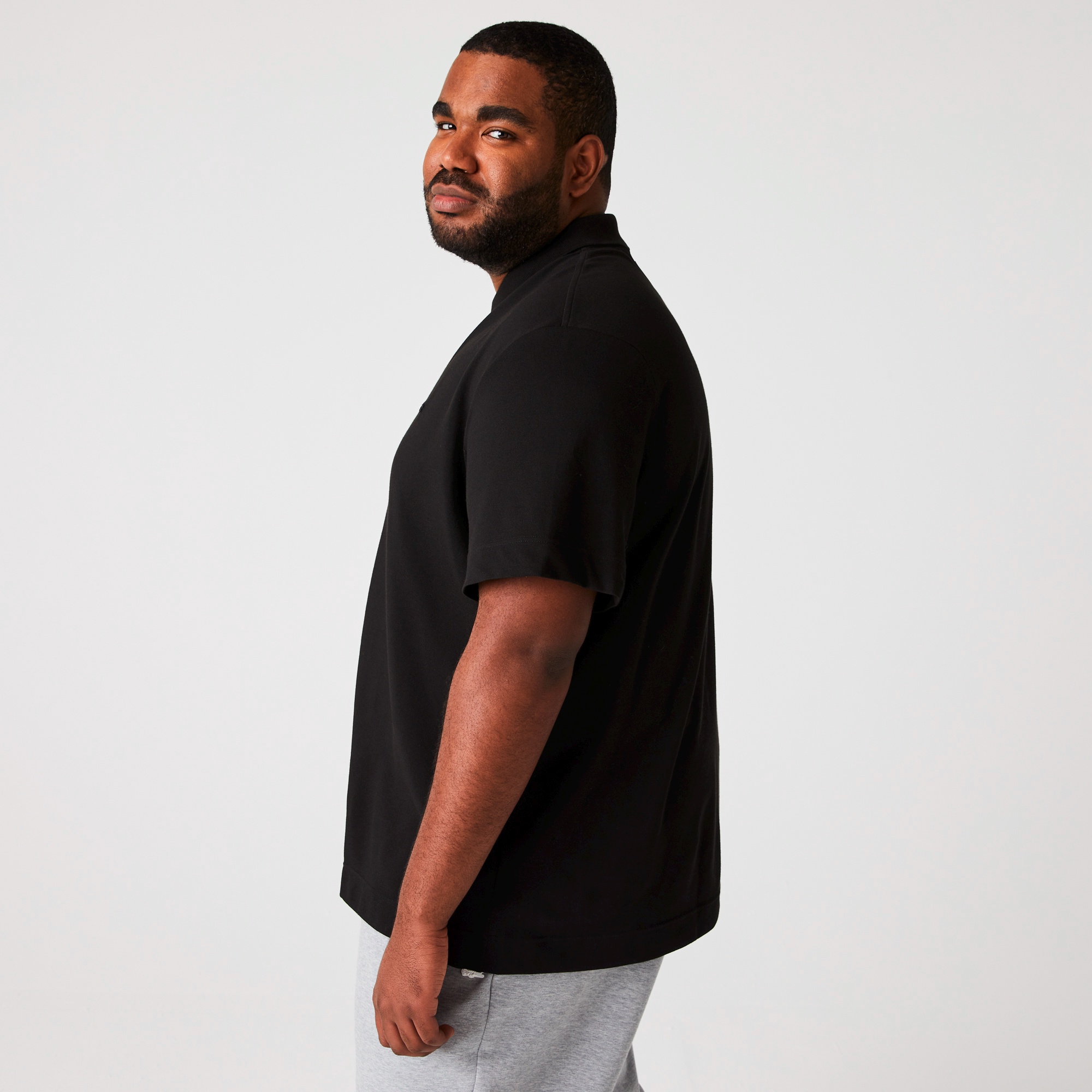 ワントーンストレッチ鹿の子ポロシャツ