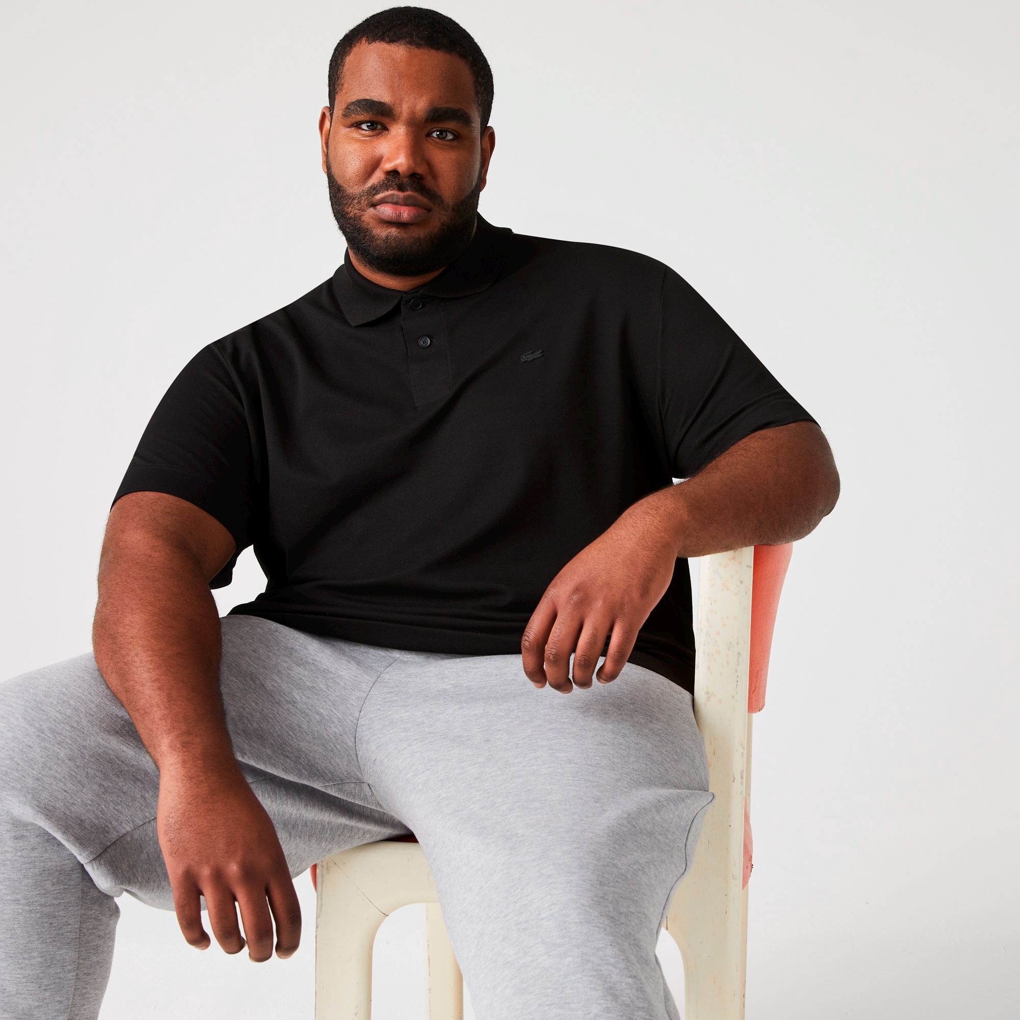 ワントーンストレッチ鹿の子ポロシャツ