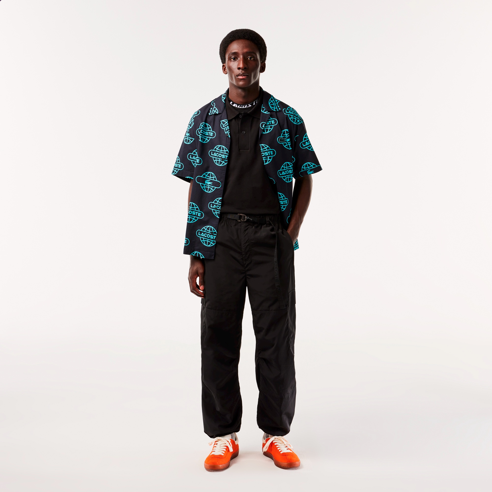 ワントーンストレッチ鹿の子ポロシャツ