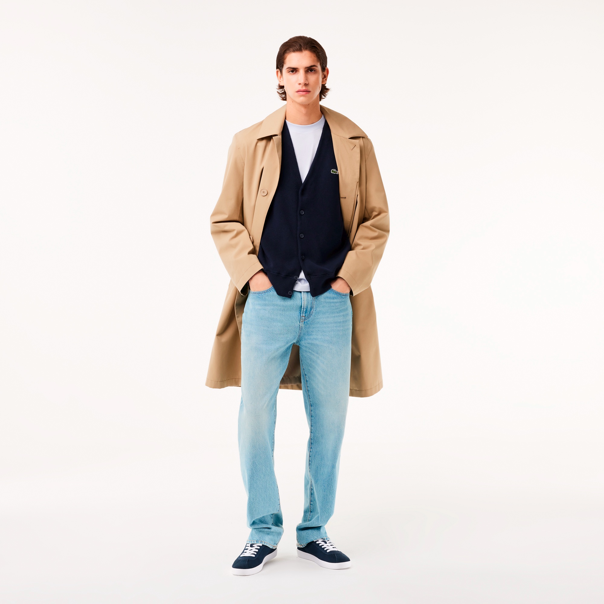 オーガニックコットンVネックカーディガン