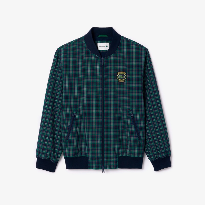 ル*ラ様 新品未使用!! LACOSTE ダブルストライプバーシティジャケットS