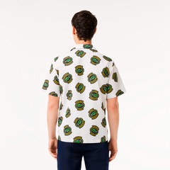 【LACOSTE 新品】日常/ゴルフ兼用 ウルトラドライ素材 リゾートシャツ ラコステゴルフチェックオープンカラーシャツ CH0494 - ラコステ