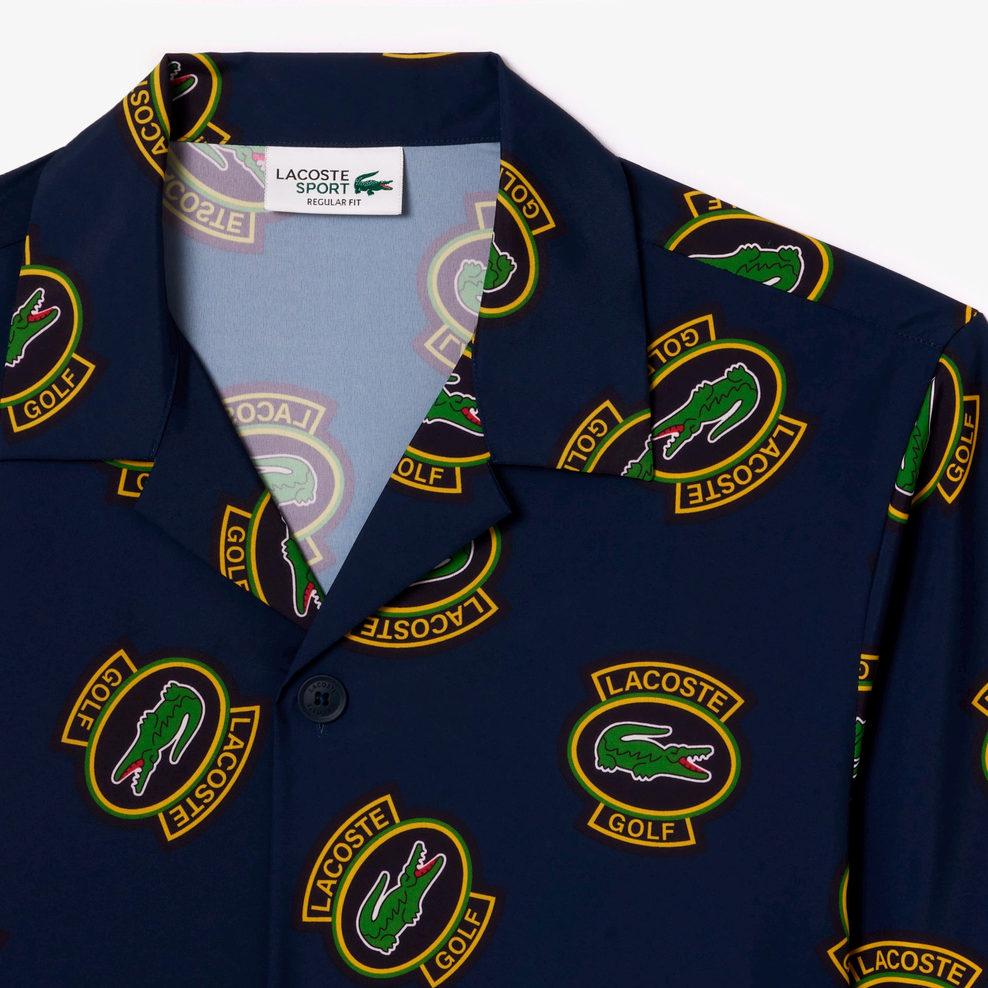 ウルトラドライオープンネック総柄シャツ