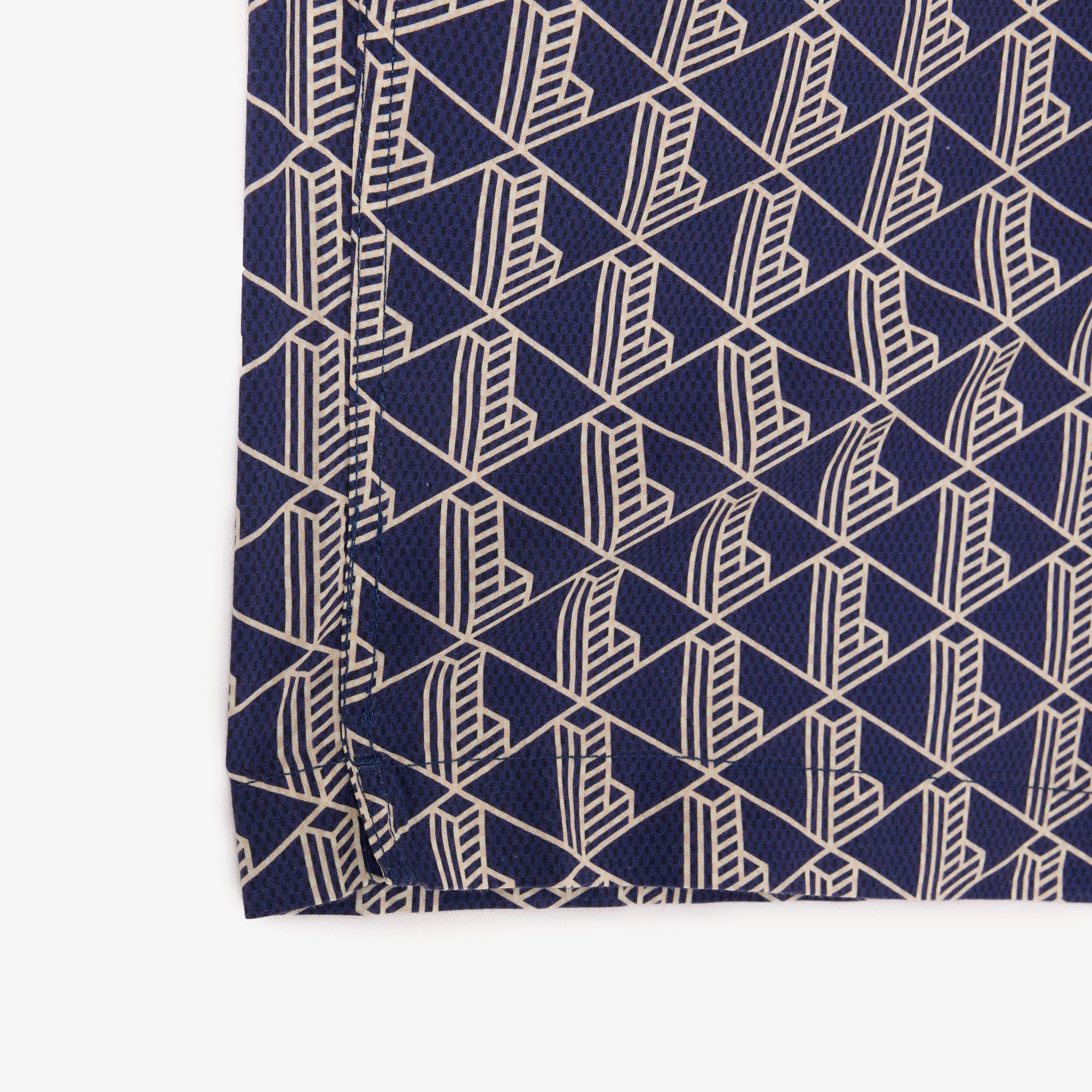 オールオーバーモノグラムプリントオープンカラーシャツ