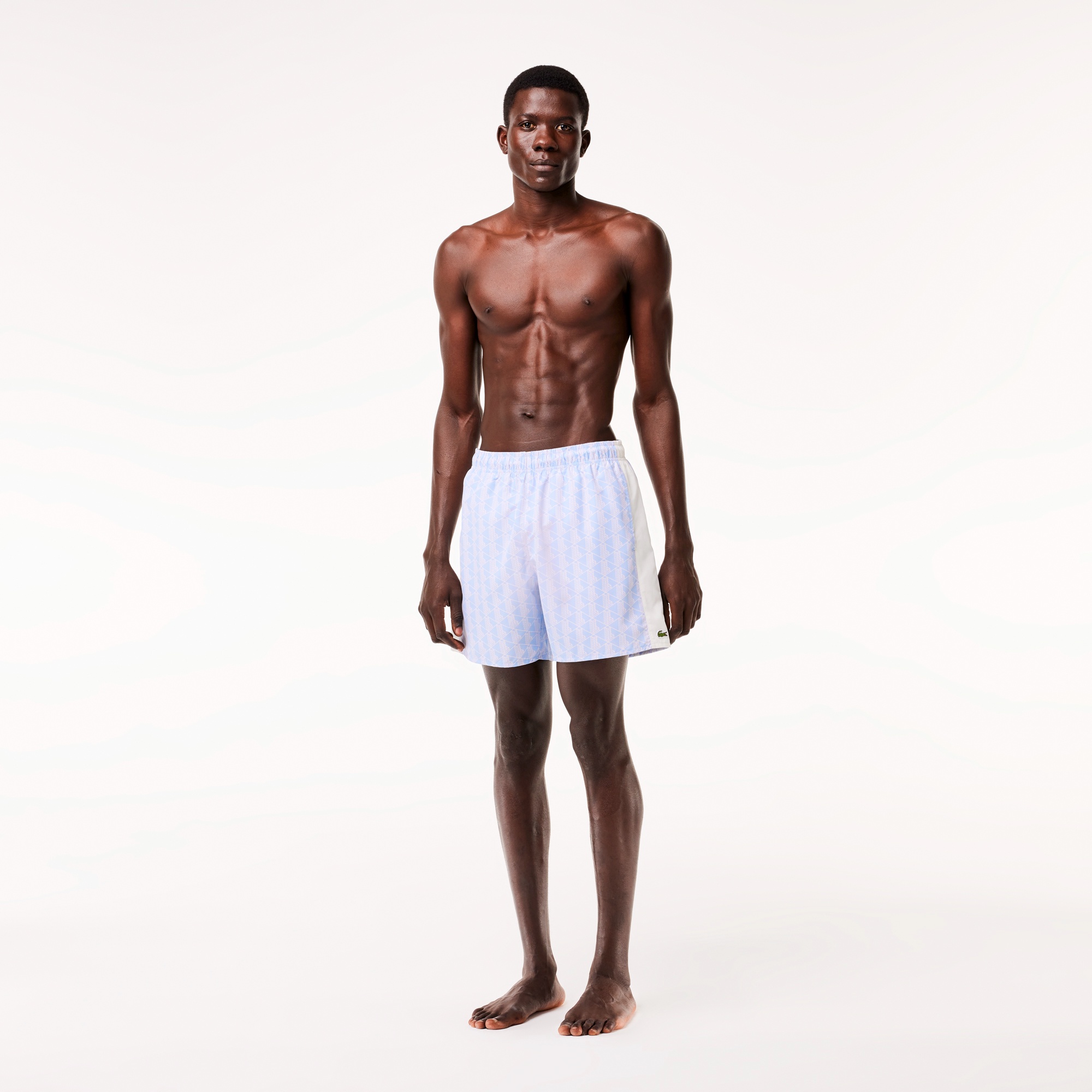 【LACOSTE】ラコステ ロゴ モノグラム ハーフパンツ 水着でも♪ LACOSTE モノグラム ハーフパンツ 水着でもOK 送料関税無料