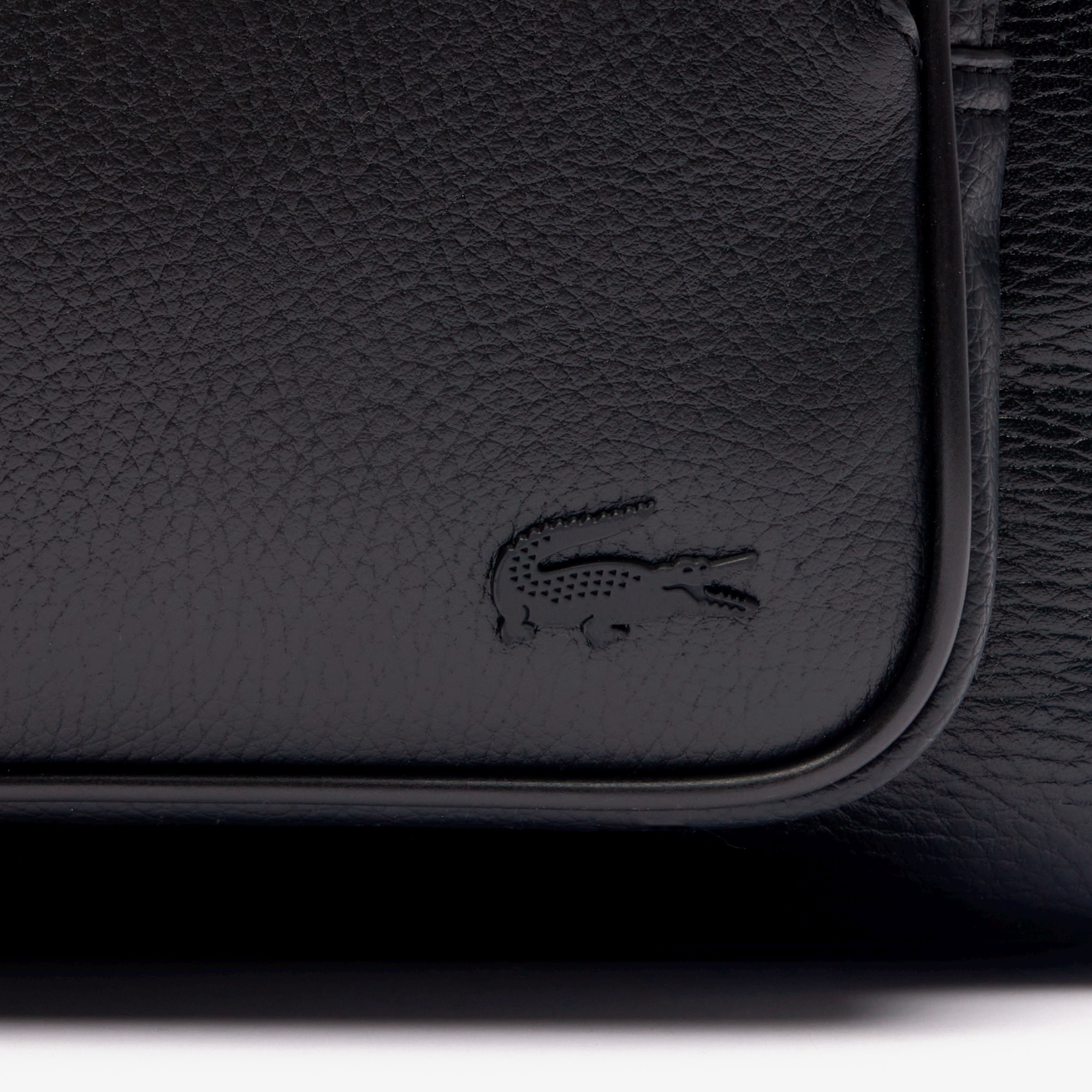 【未使用級】LACOSTE ラコステ ミニボストン デカロゴ ワニ ブラック 未使用級】LACOSTE ラコステ ミニボストン デカロゴ ワニ