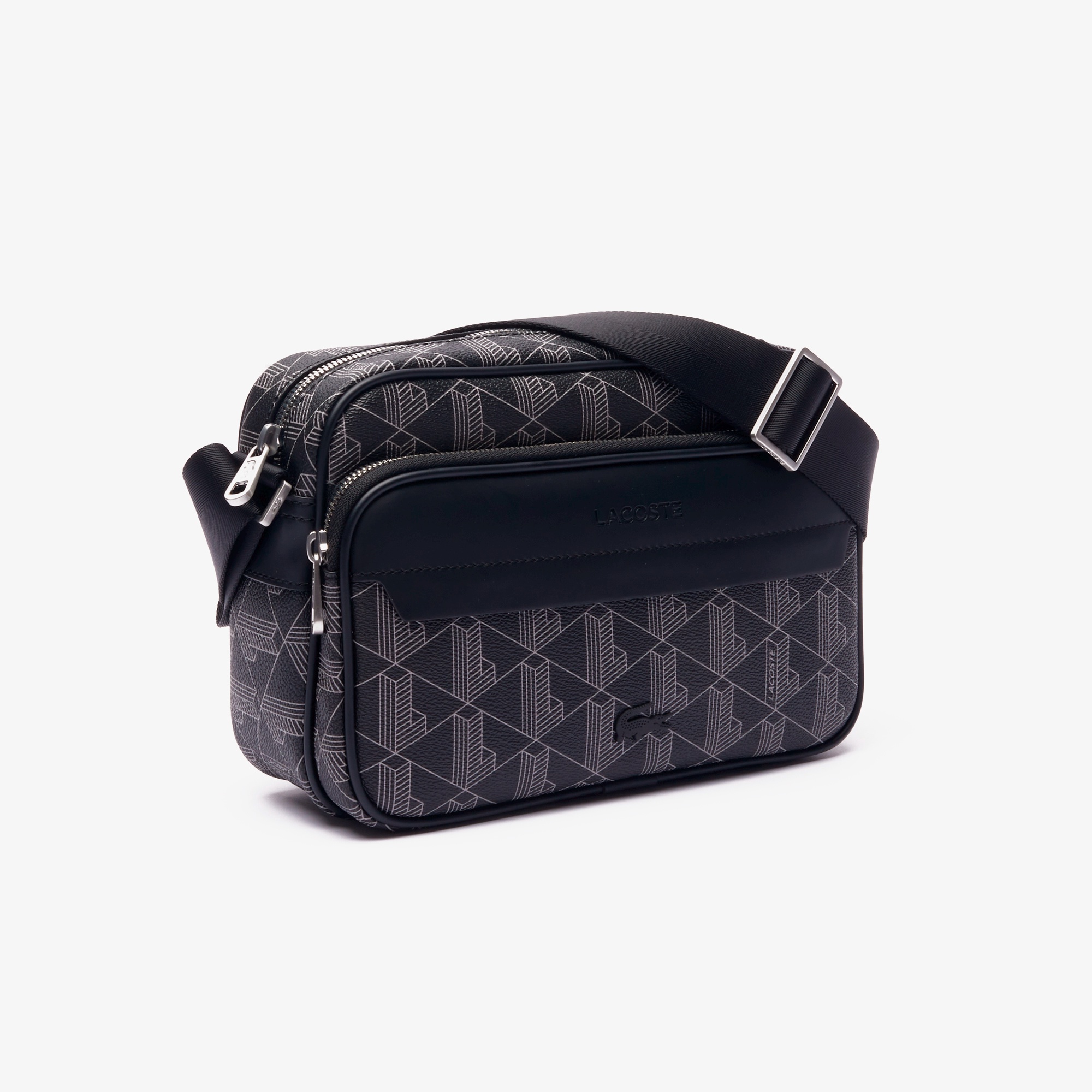 LACOSTE NEW color ショルダーバッグ グレー ザ ブレンド グレインテクスチャーショルダーバッグ NH4578LX
