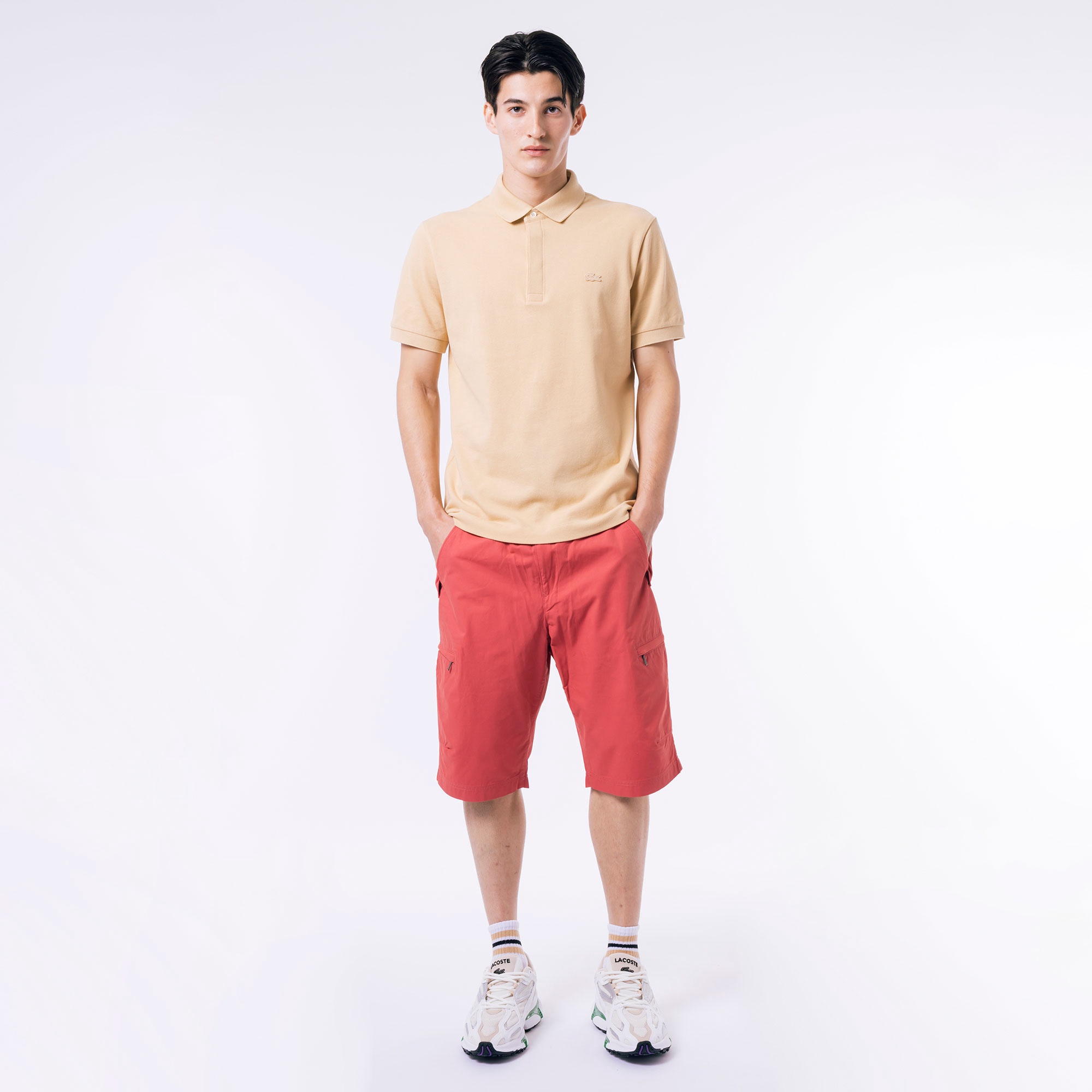 レギュラーフィット ストレッチ パリポロシャツ (半袖)