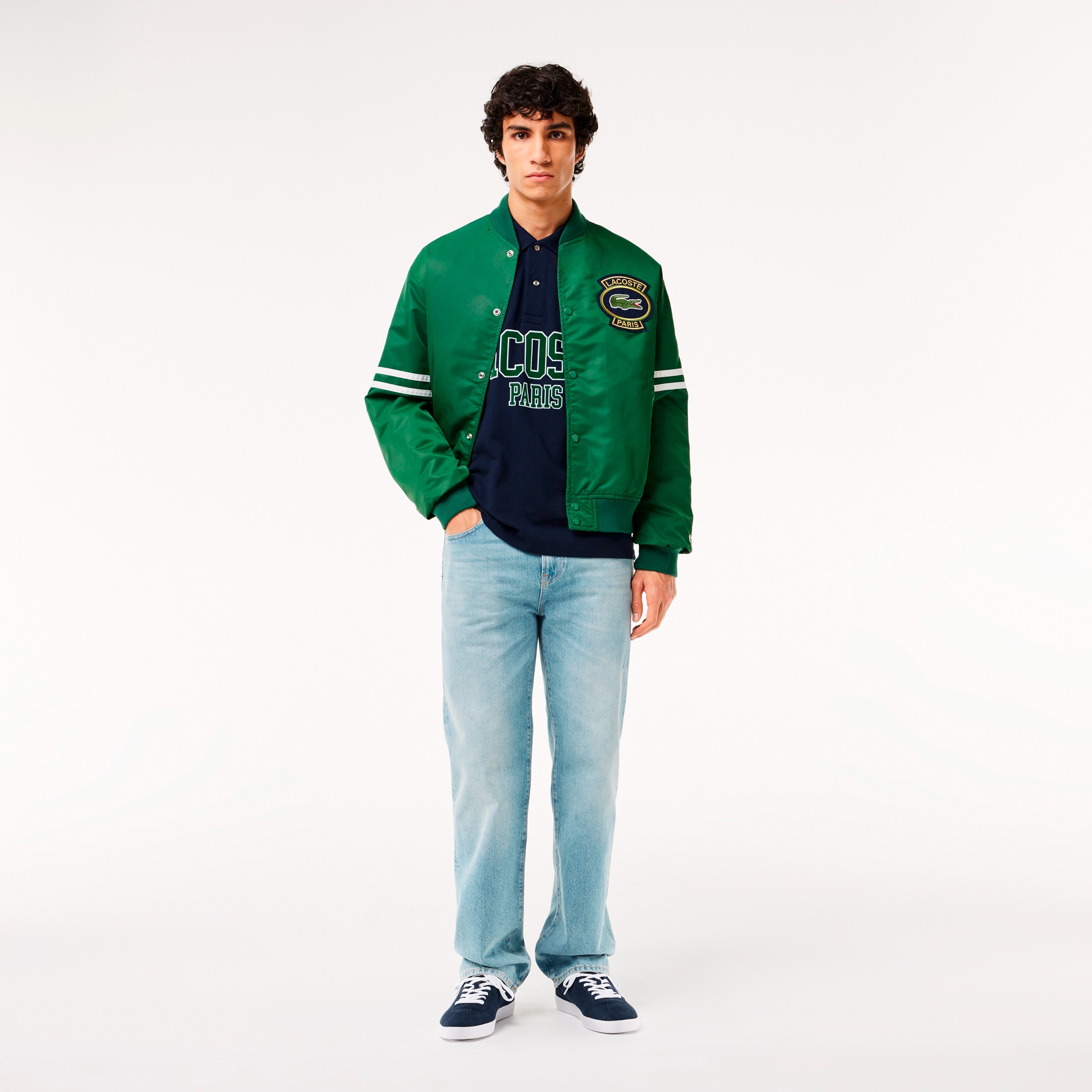 オーバーサイズネームプリントポロシャツ