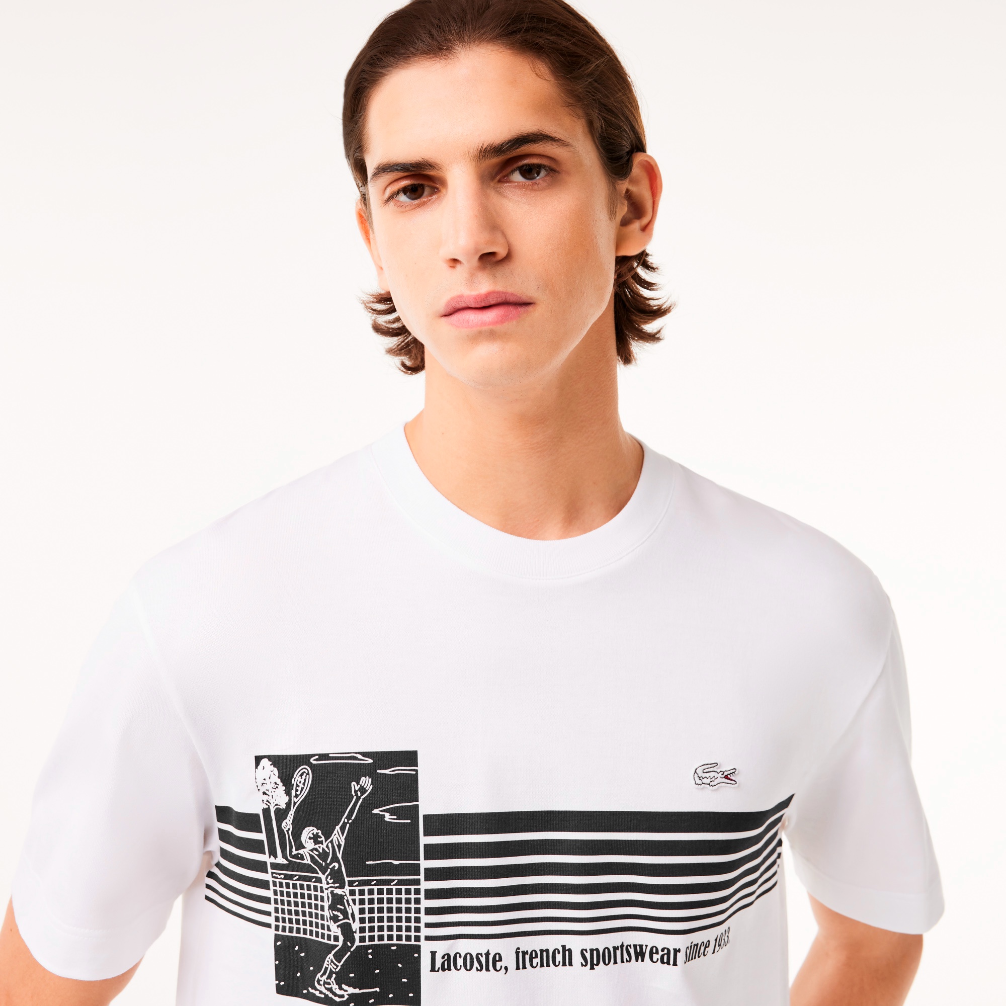 テニスプレイヤーグラフィックフランスメイドTシャツ