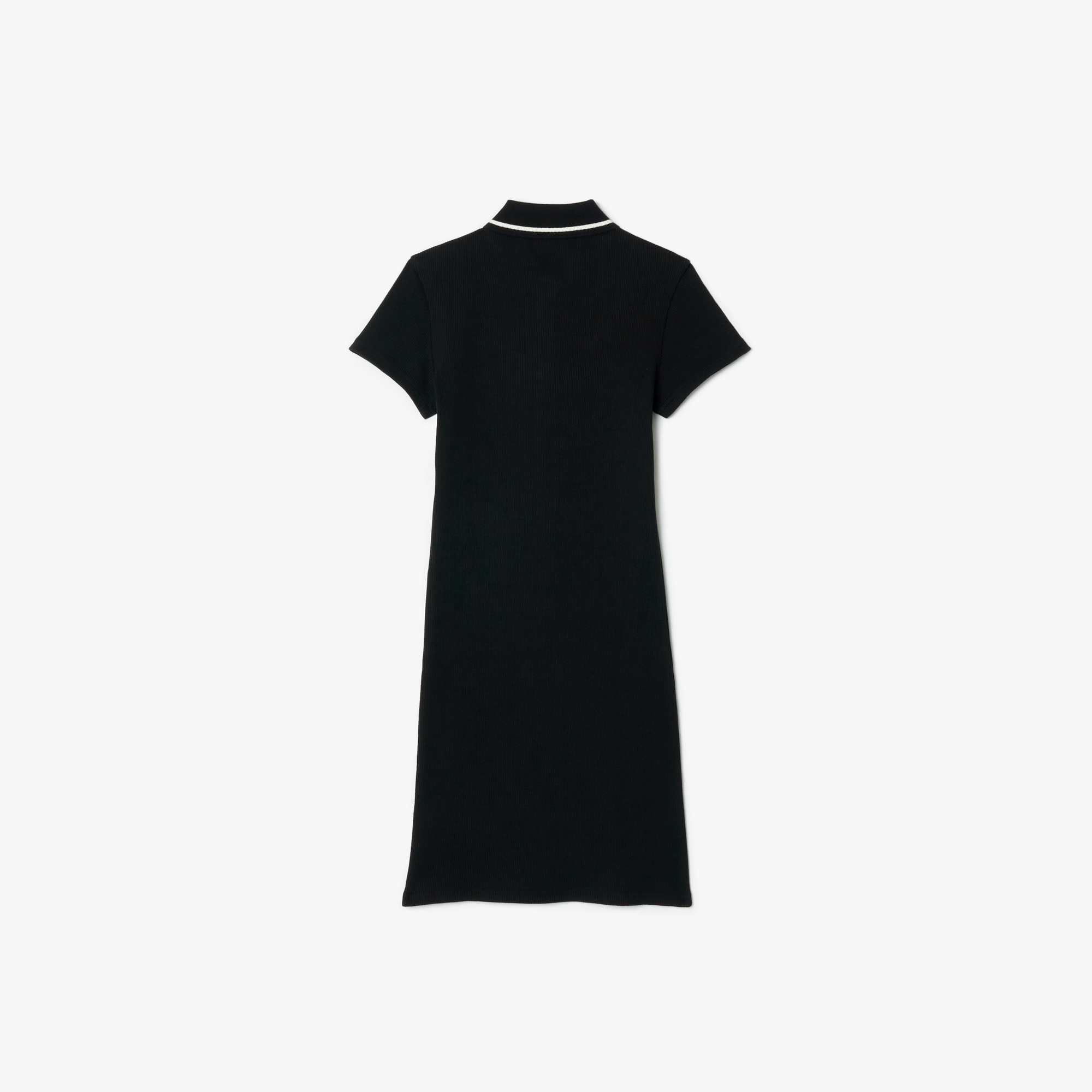 コットンリブニットAラインGIRLSポロドレス