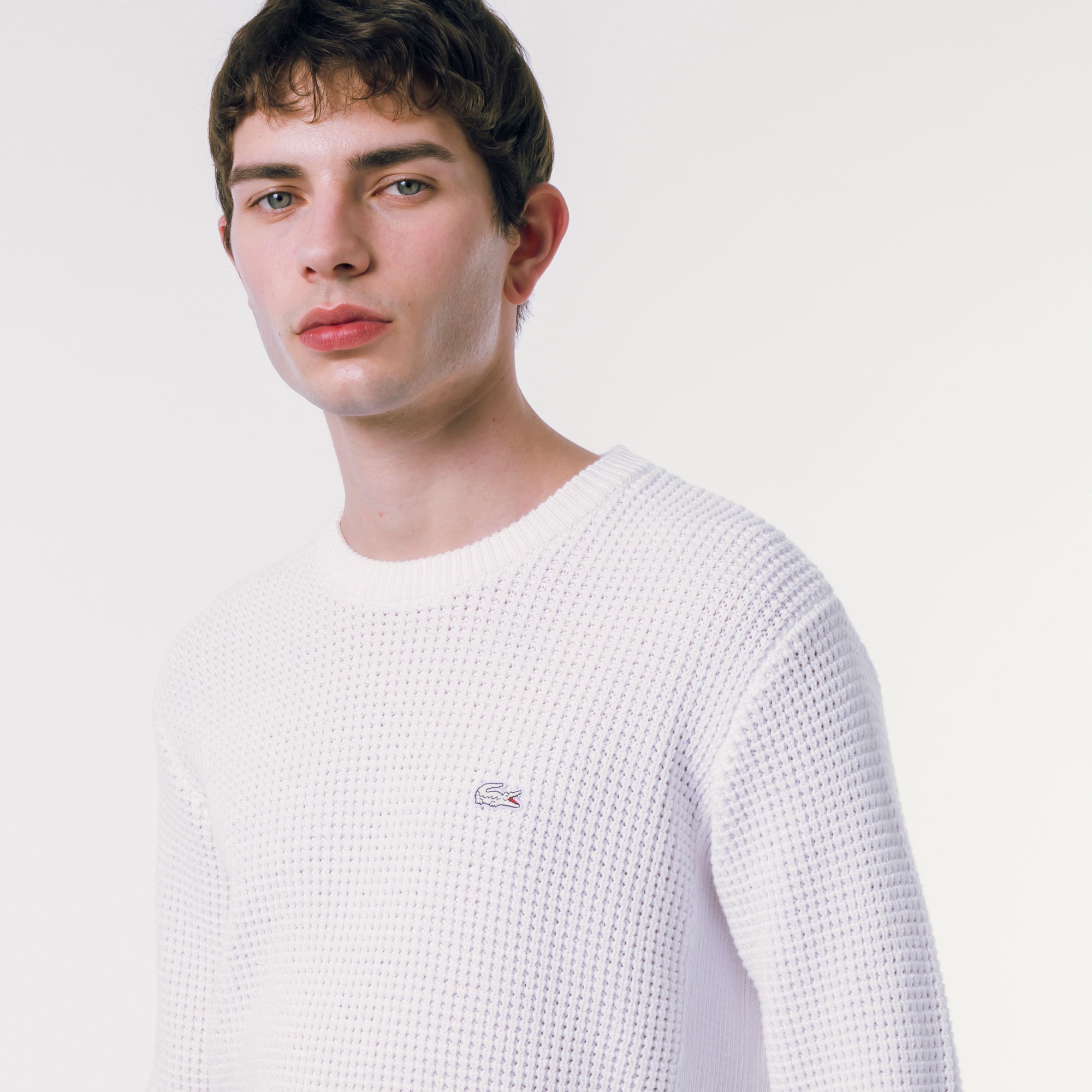 ヘザーカラーリングワッフルニット