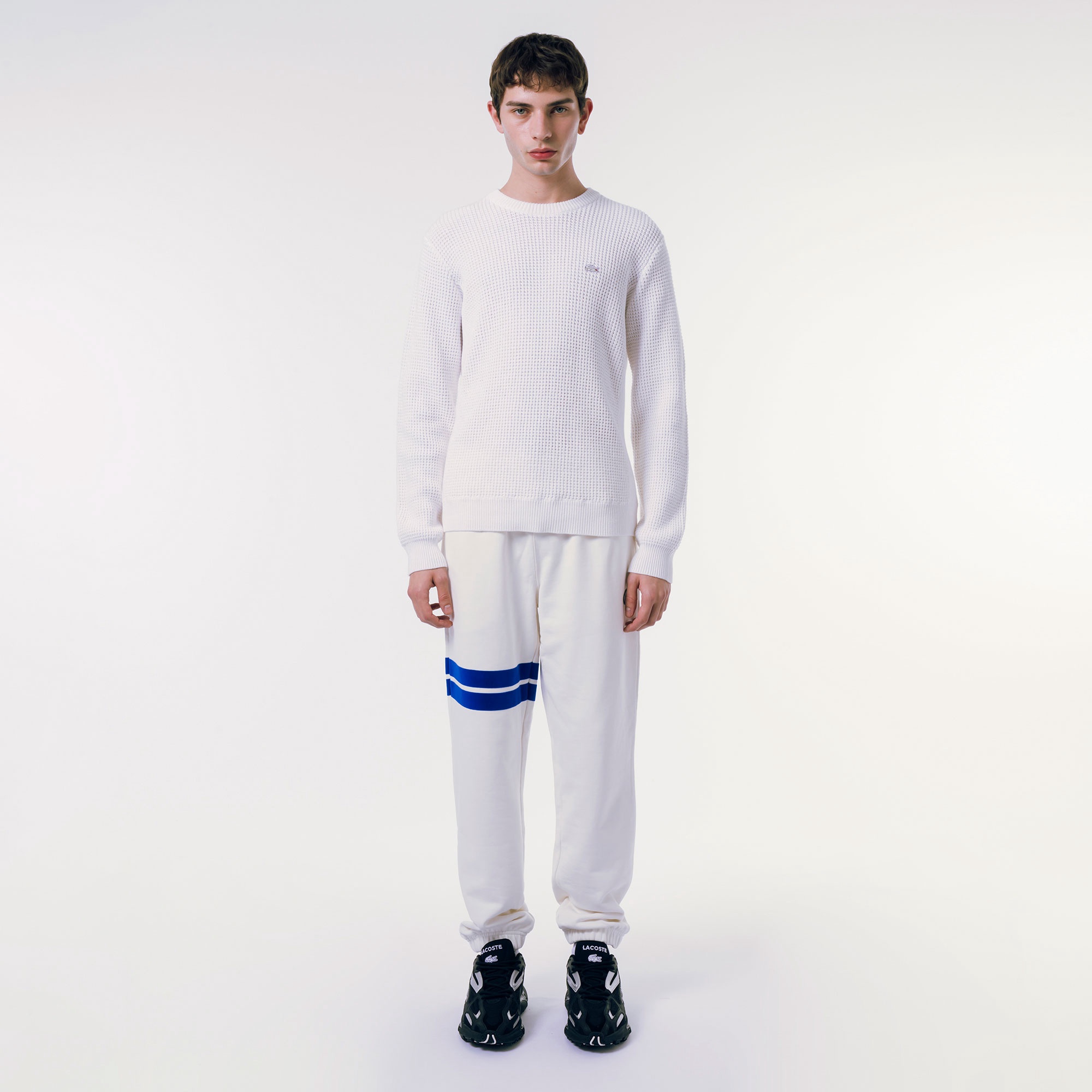 ヘザーカラーリングワッフルニット