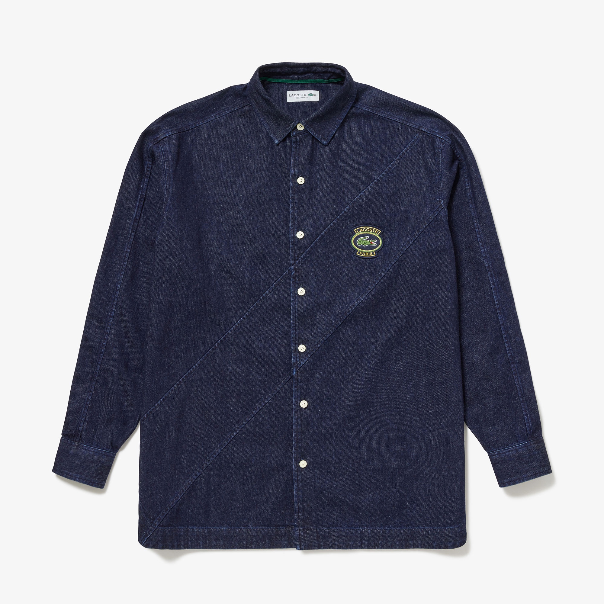 バイアスカットデニムシャツ