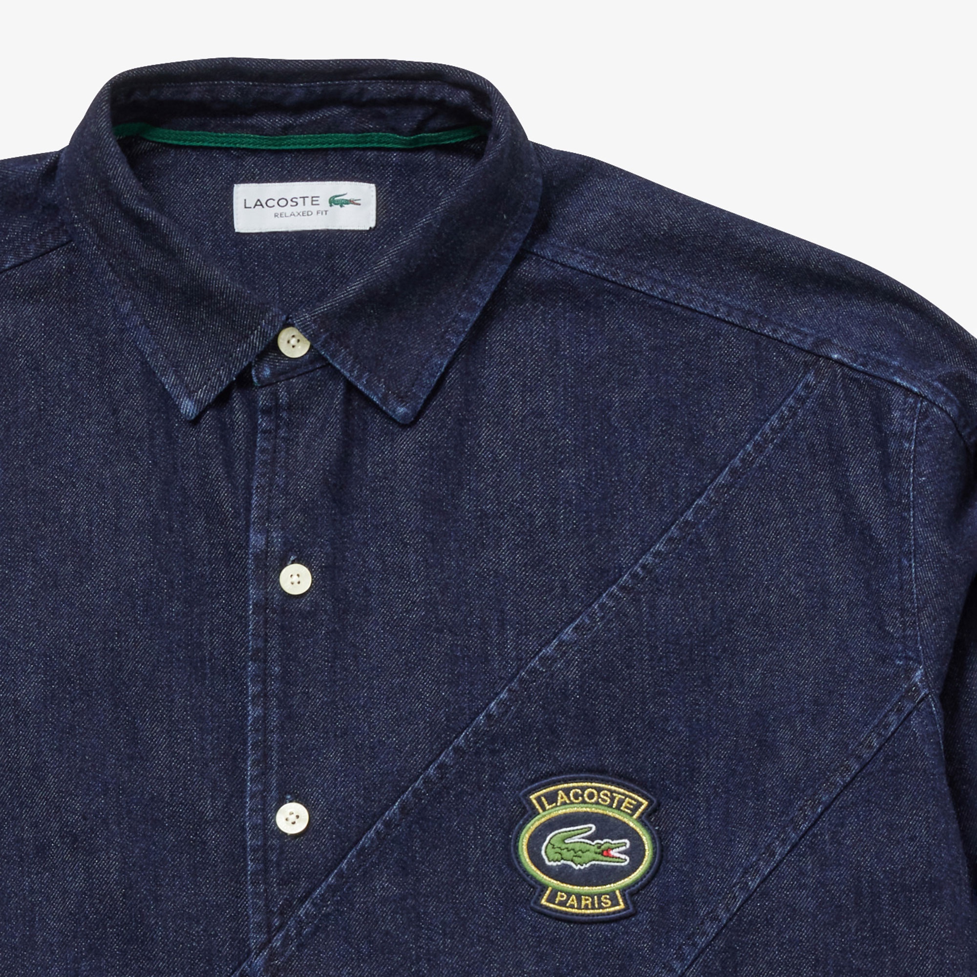 バイアスカットデニムシャツ