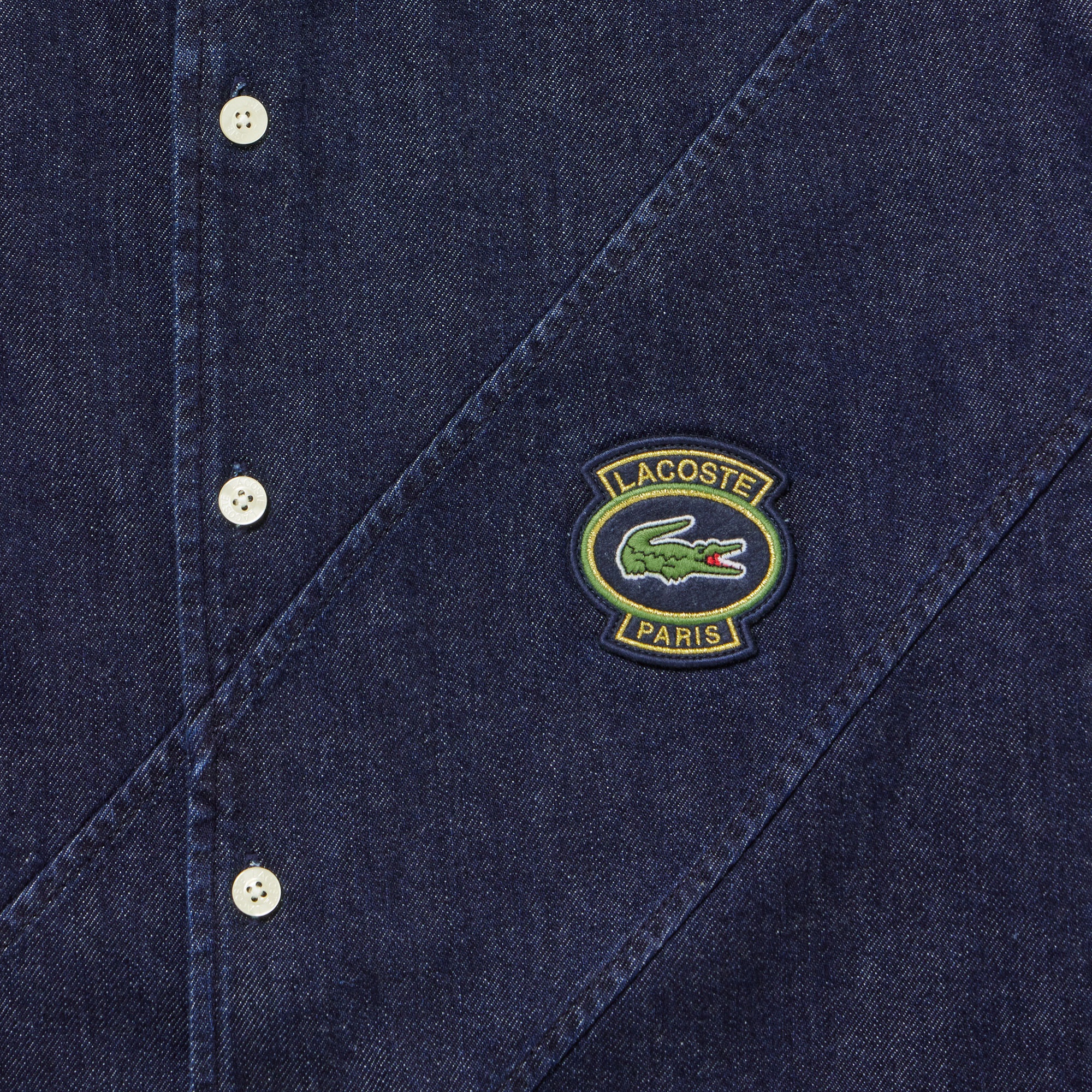 バイアスカットデニムシャツ