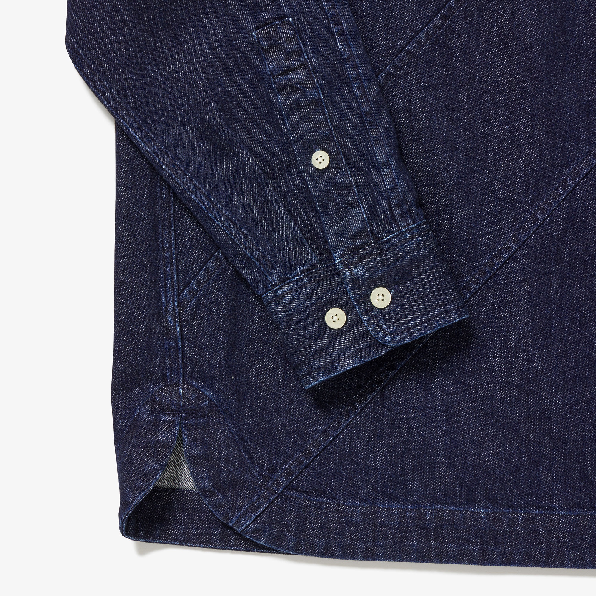 バイアスカットデニムシャツ