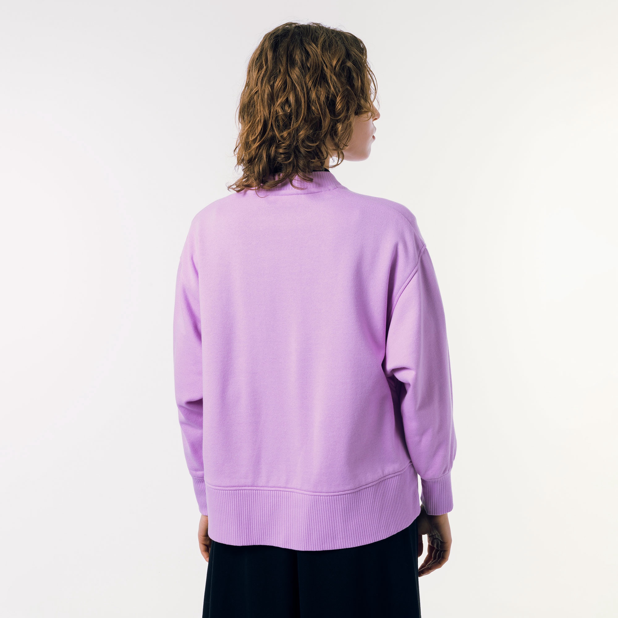 ドルマンスリーブクルーネックスウェットカーディガン