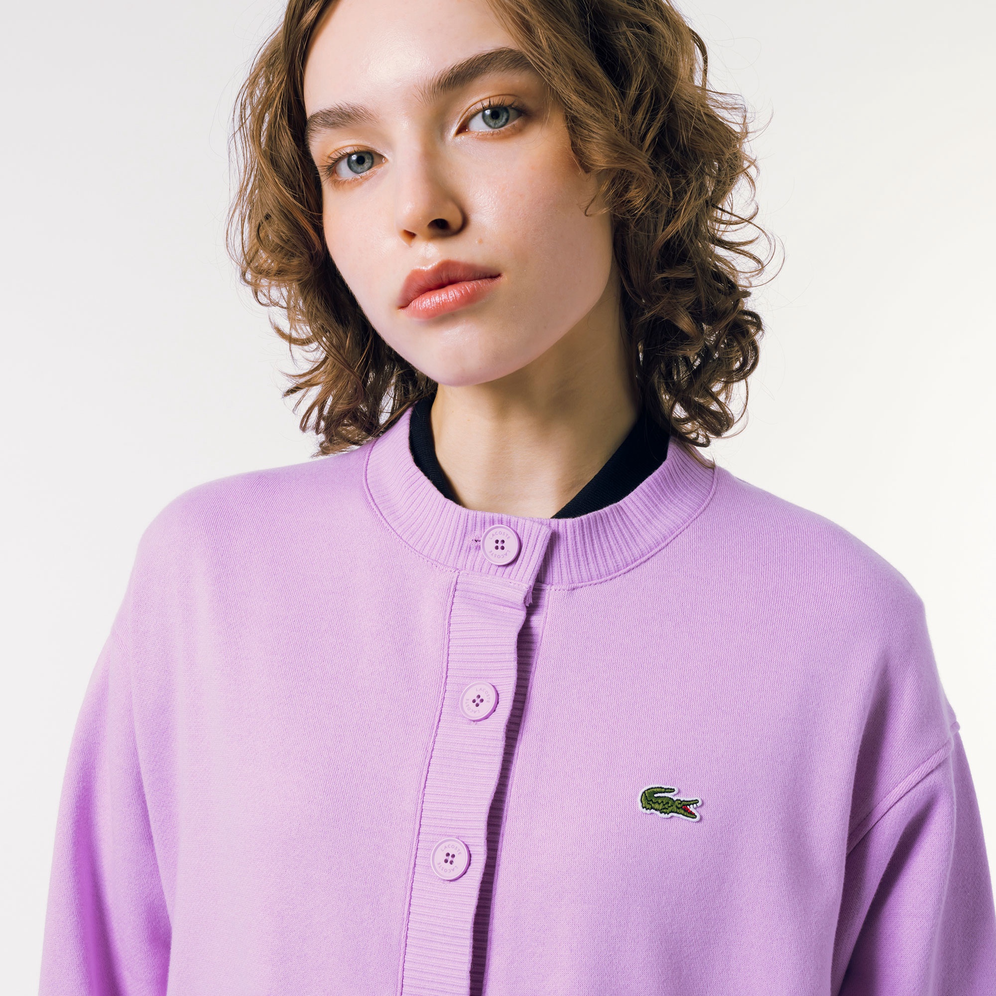 ドルマンスリーブクルーネックスウェットカーディガン