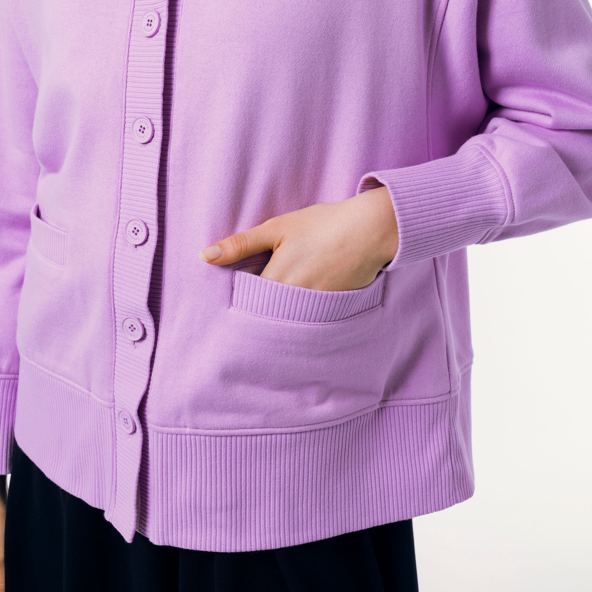 ドルマンスリーブクルーネックスウェットカーディガン