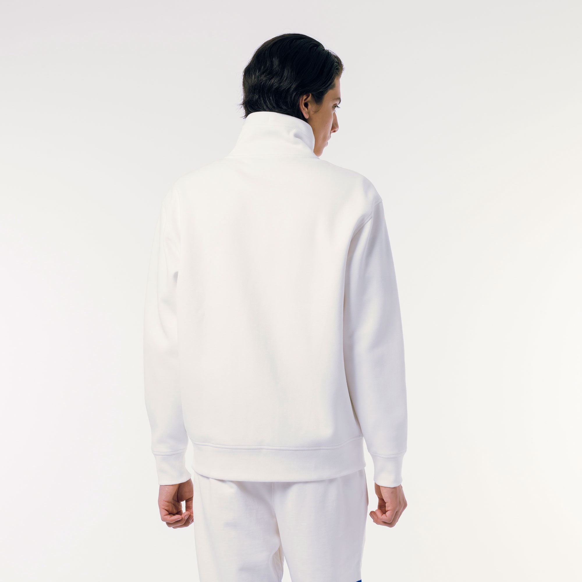 アシンメトリーボーダーハイネックジャケット