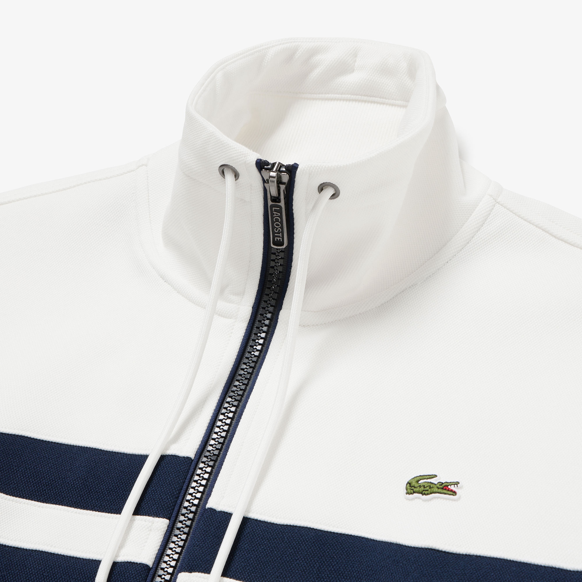 アシンメトリーボーダーハイネックジャケット