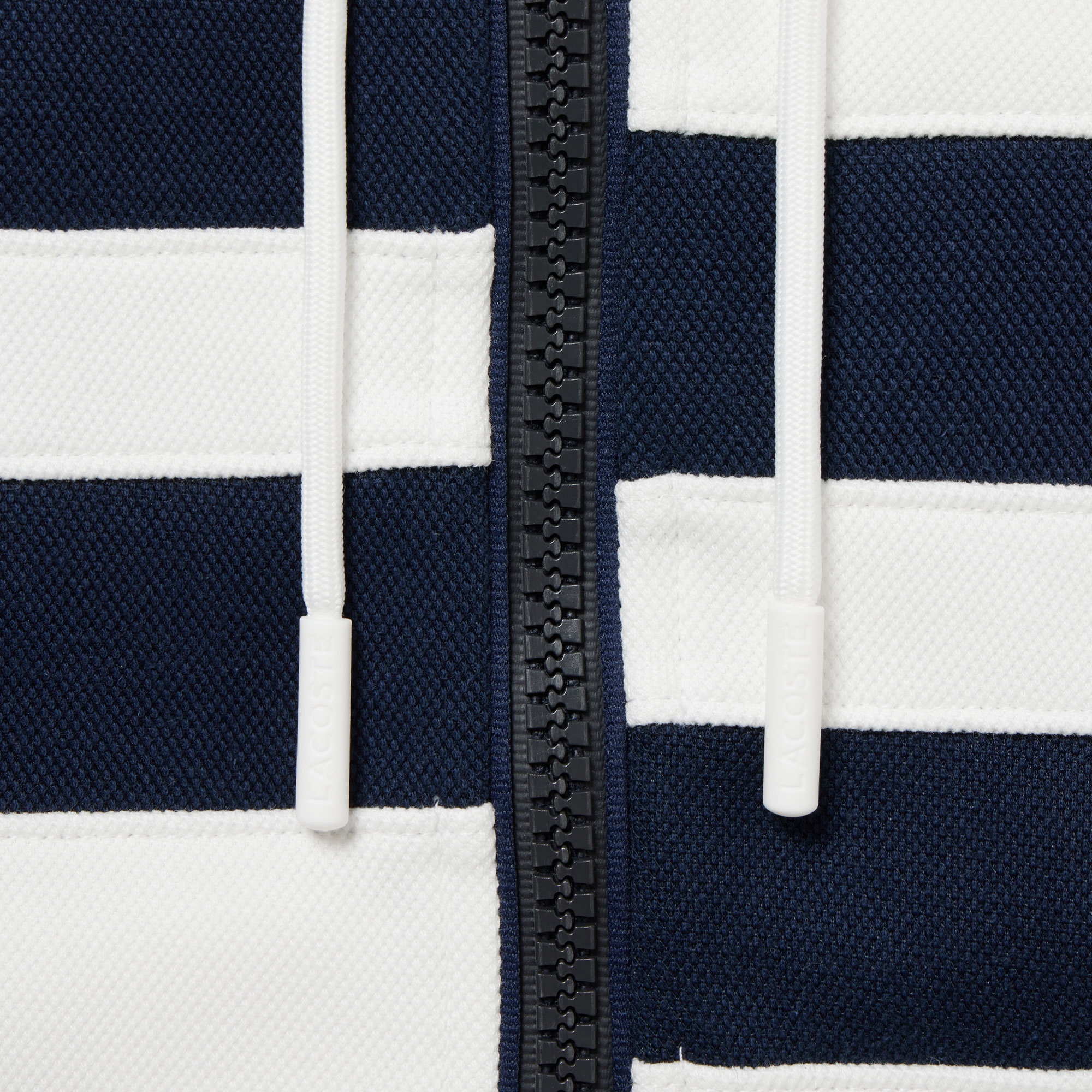 アシンメトリーボーダーハイネックジャケット