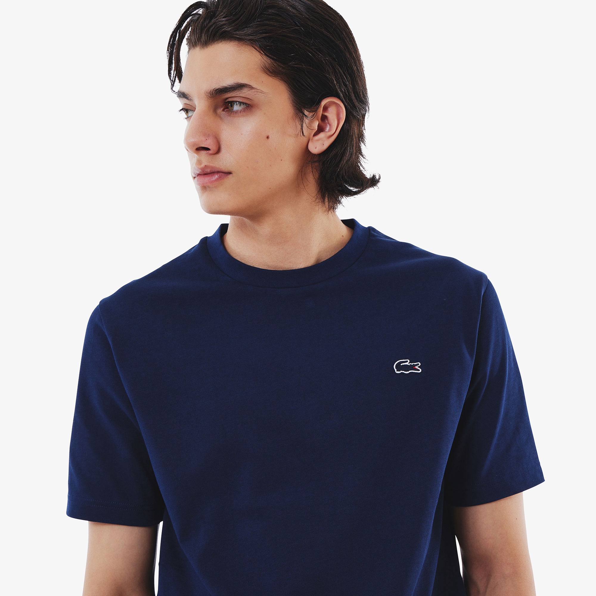 アウトラインクロッククルーネックTシャツ