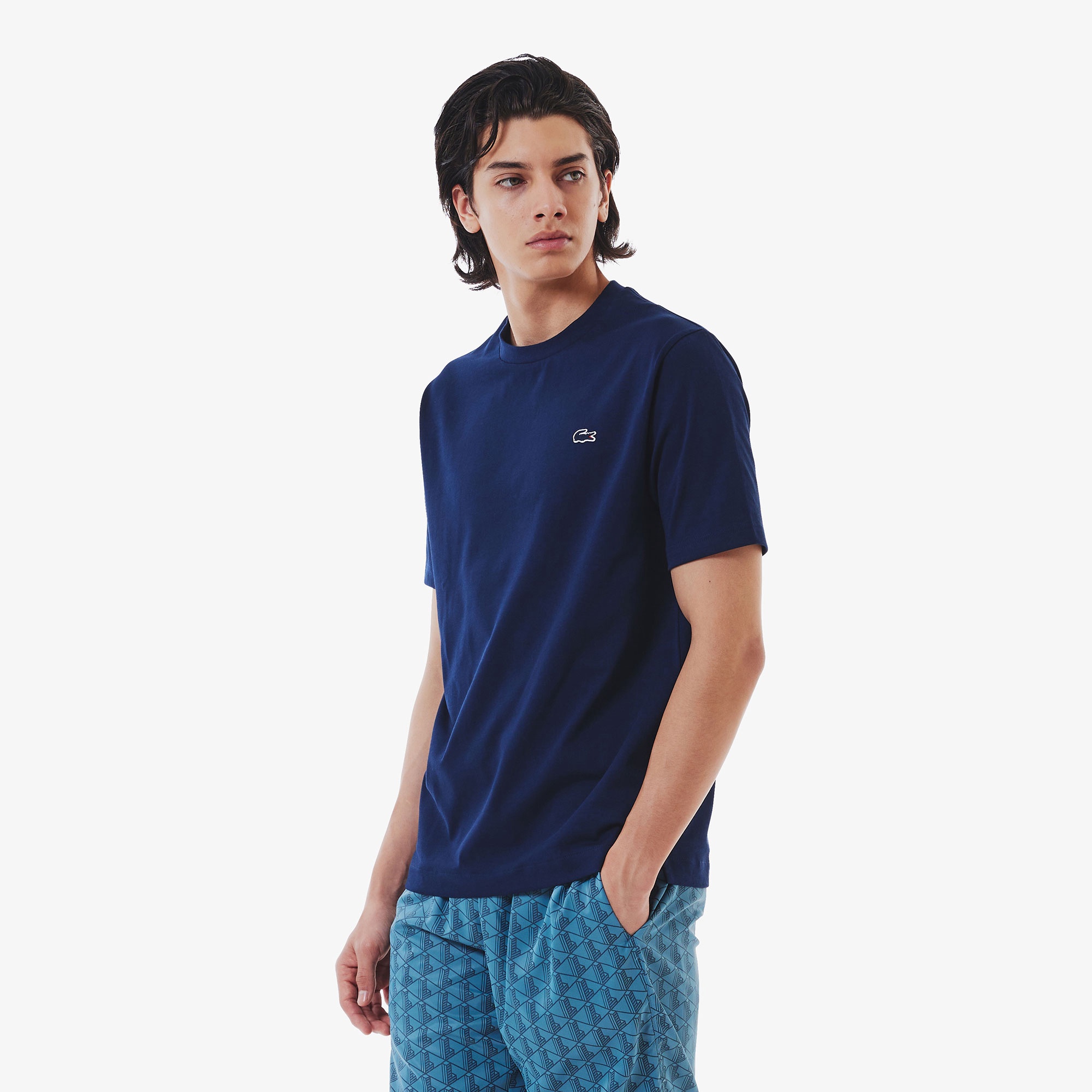 アウトラインクロッククルーネックTシャツ