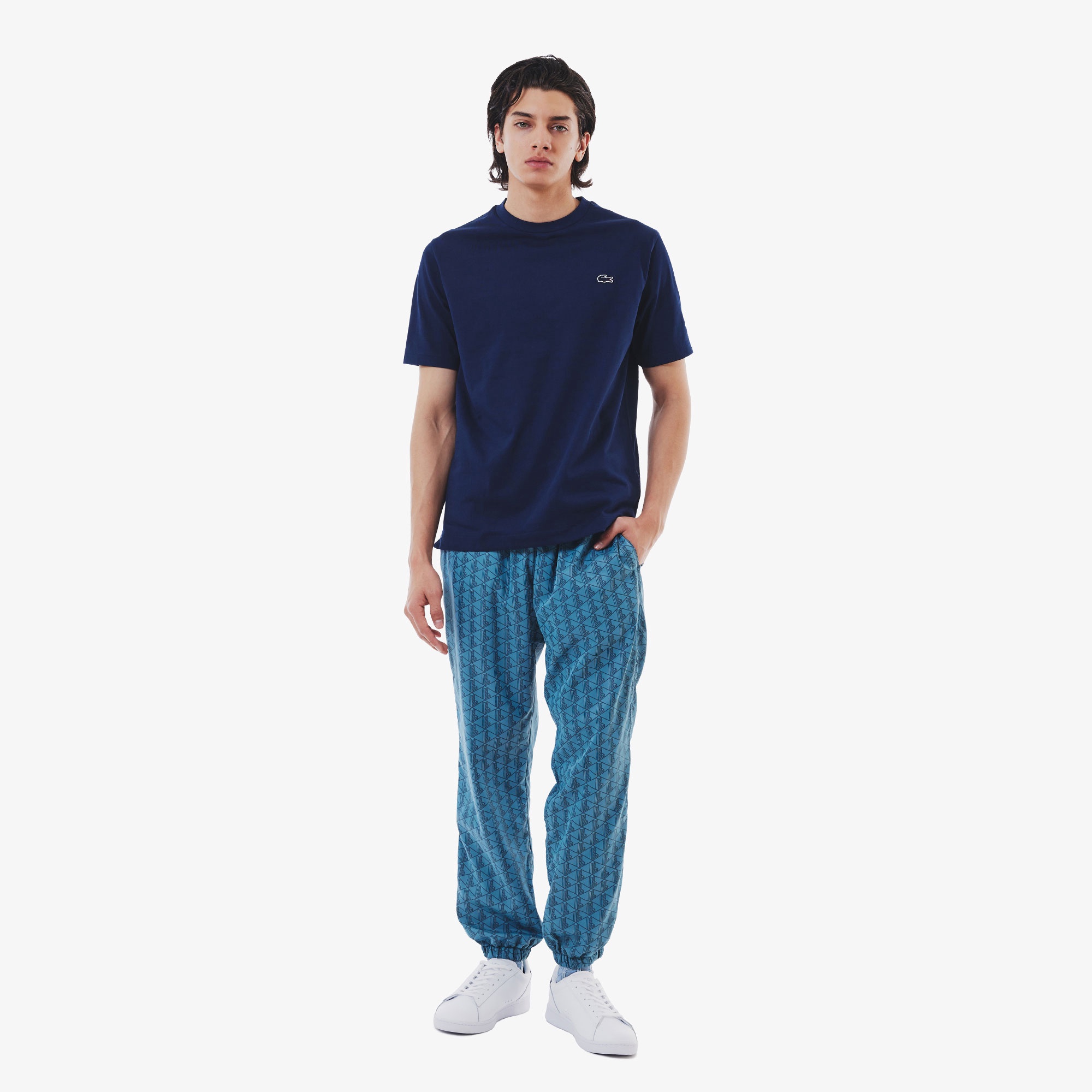アウトラインクロッククルーネックTシャツ