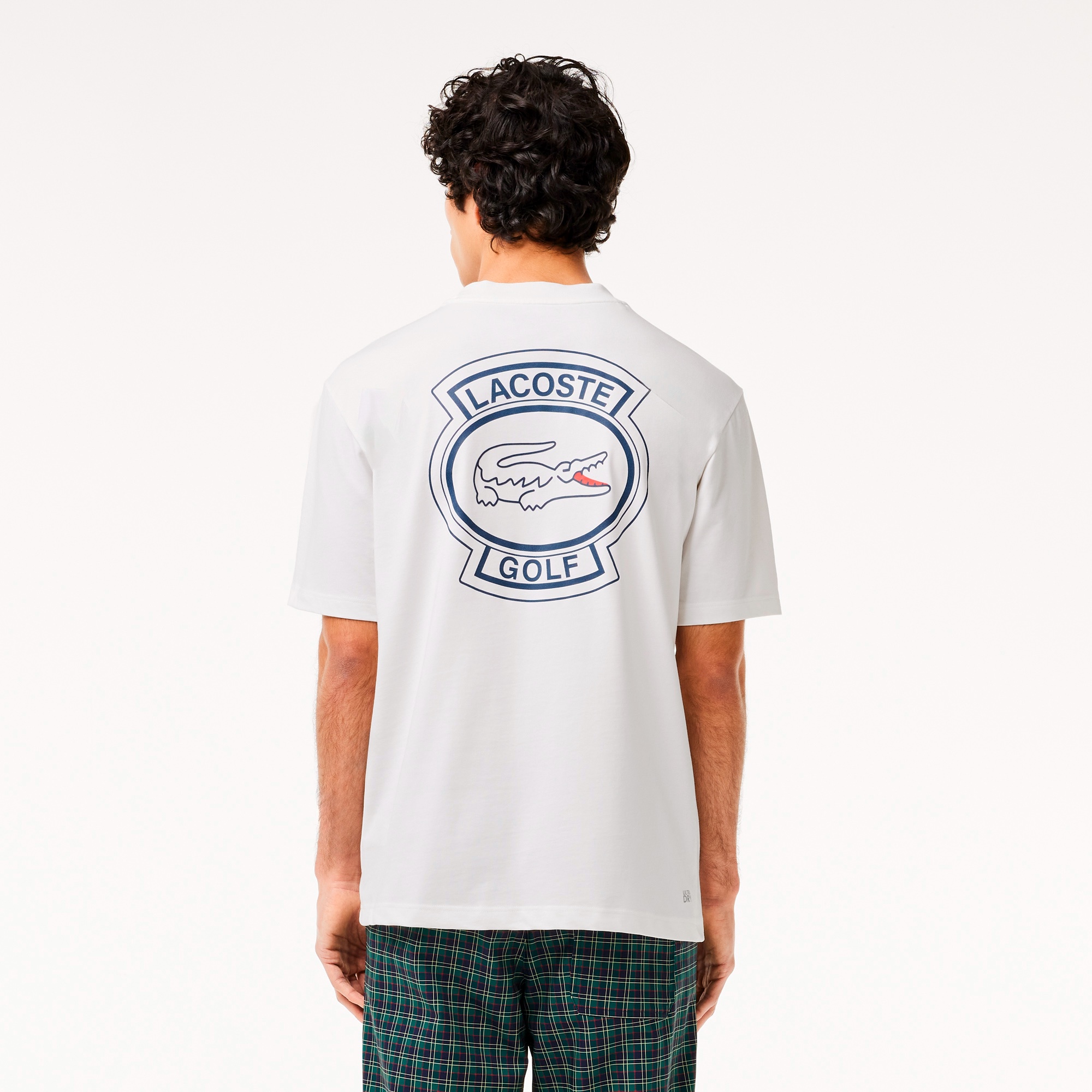 ラコステゴルフバックプリントドライTシャツ
